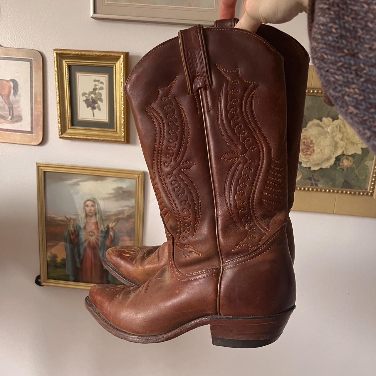 Brown boulet cowboy boots (7.5)