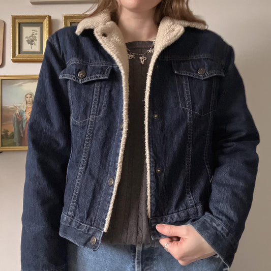 Cozy lined denim jacket (S)