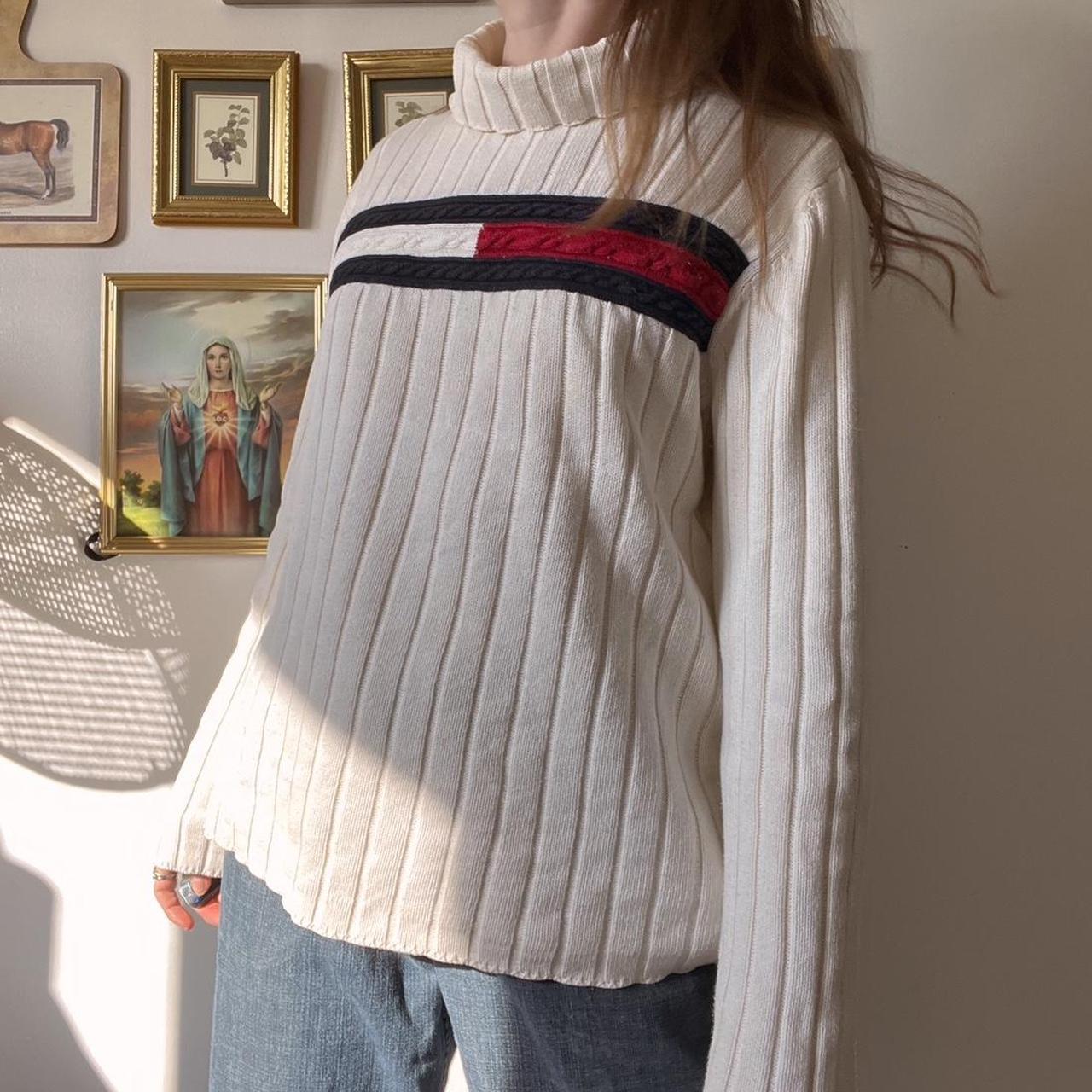 Cozy y2k ribbed knit sweater (L)