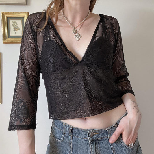 Sheer lace top (M)