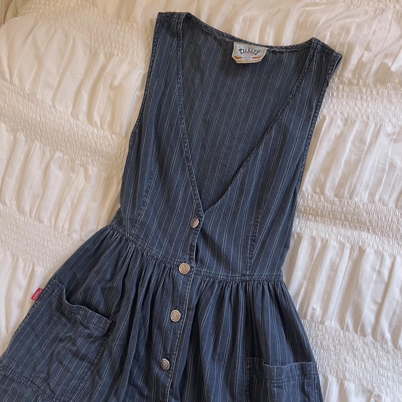 90's cottagecore denim maxi dress (M/L)