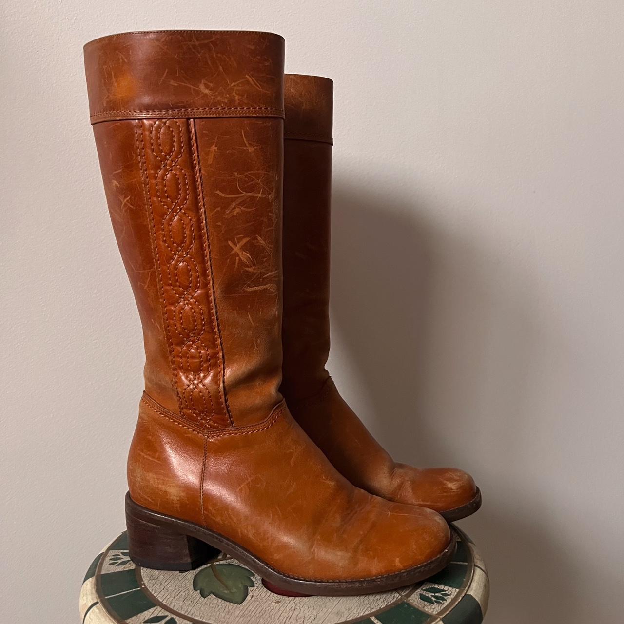 Vintage chunky leather boots (6)