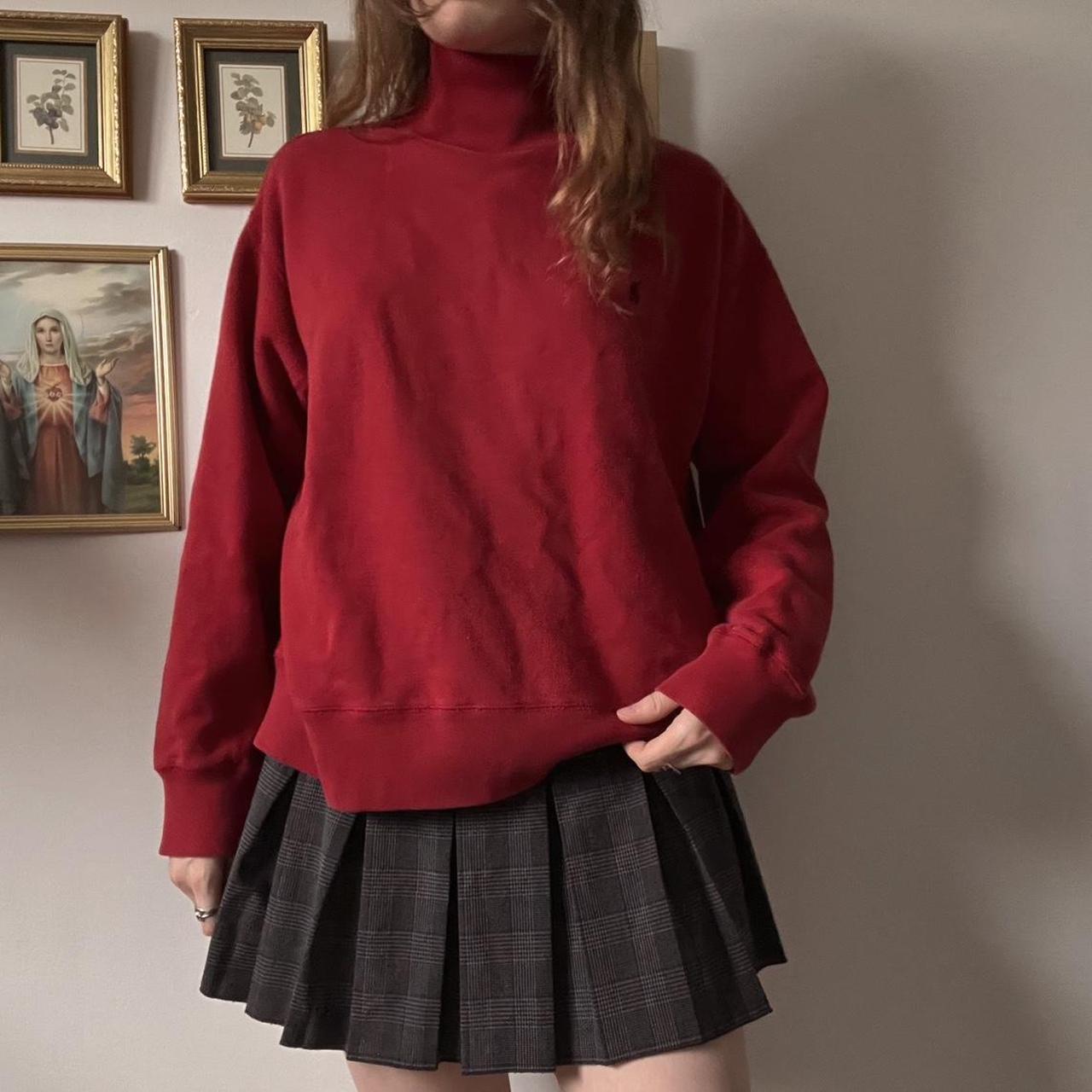 Red ralph lauren sweatshirt (L)