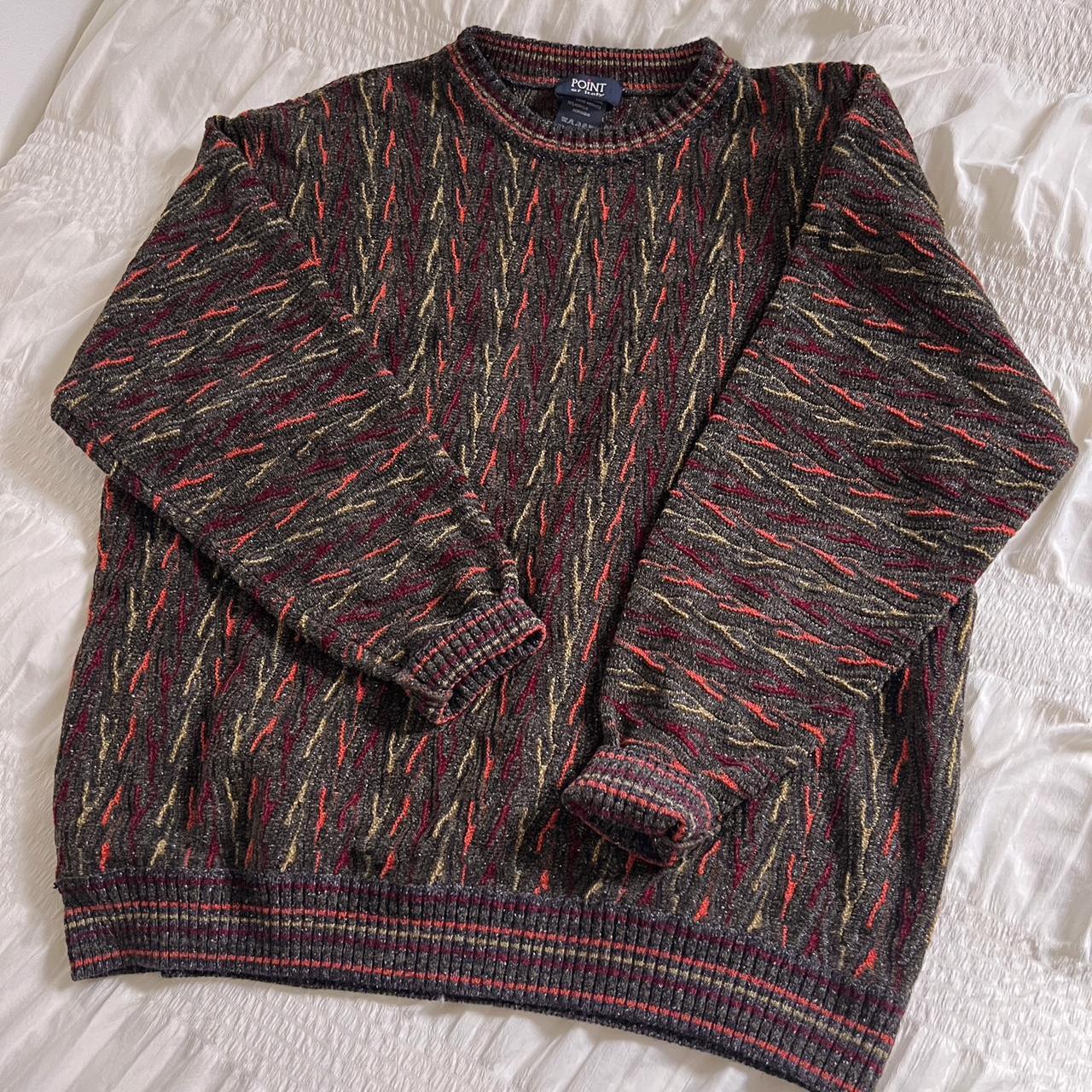 Vintage wishbone knit sweater (L)