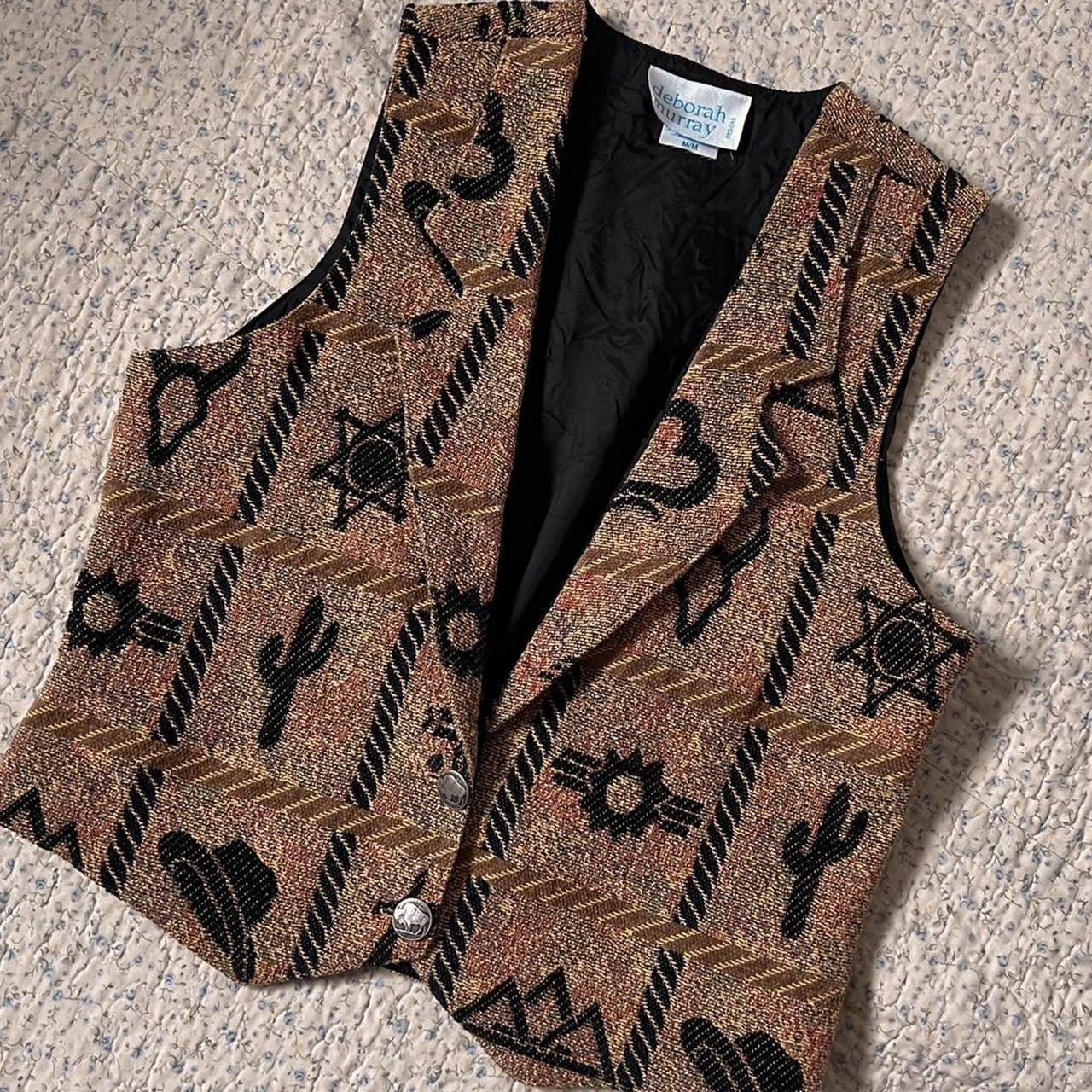 Western tapestry vest (M)