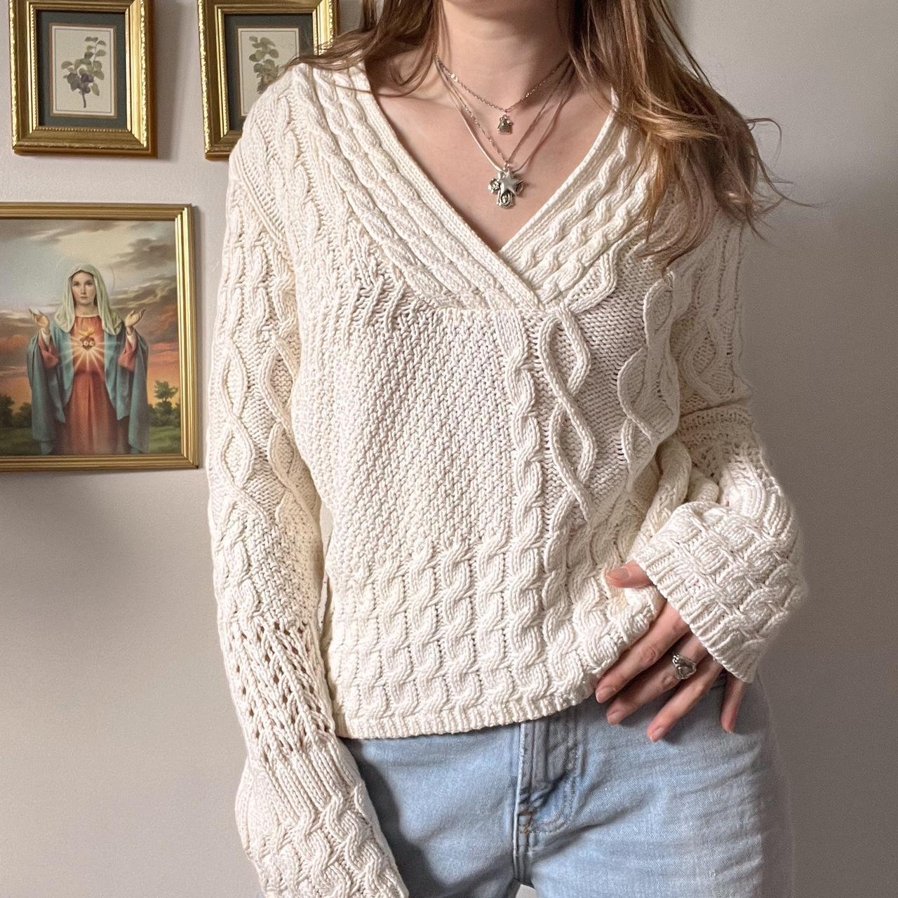 Chunky cable knit sweater (M)