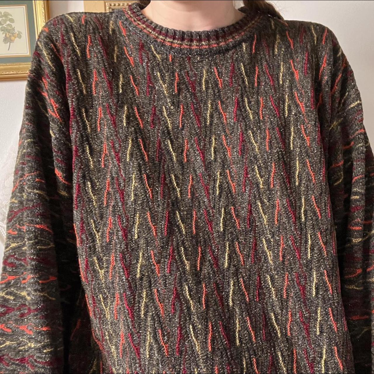 Vintage wishbone knit sweater (L)