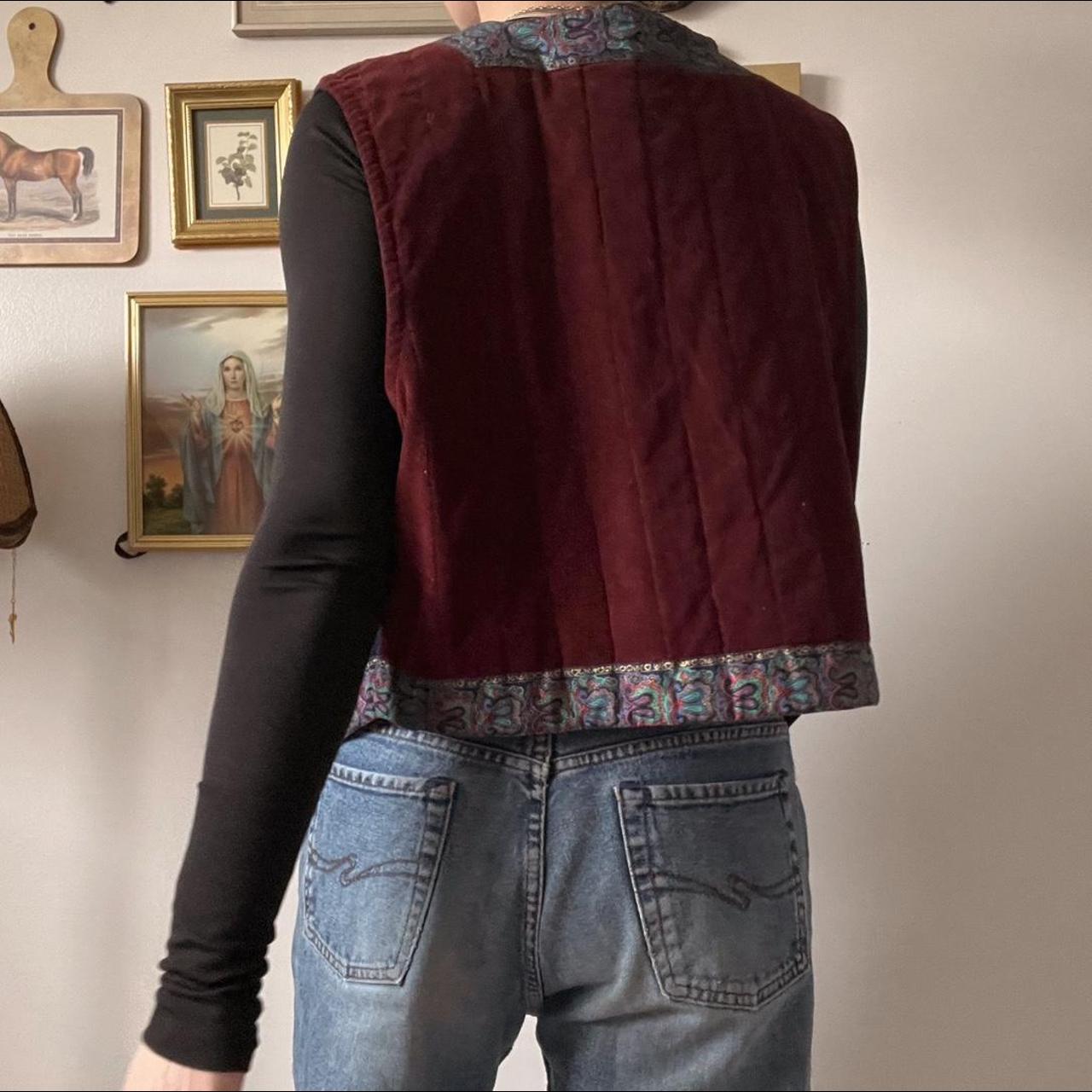 Quilted patchwork reversible vest (L)