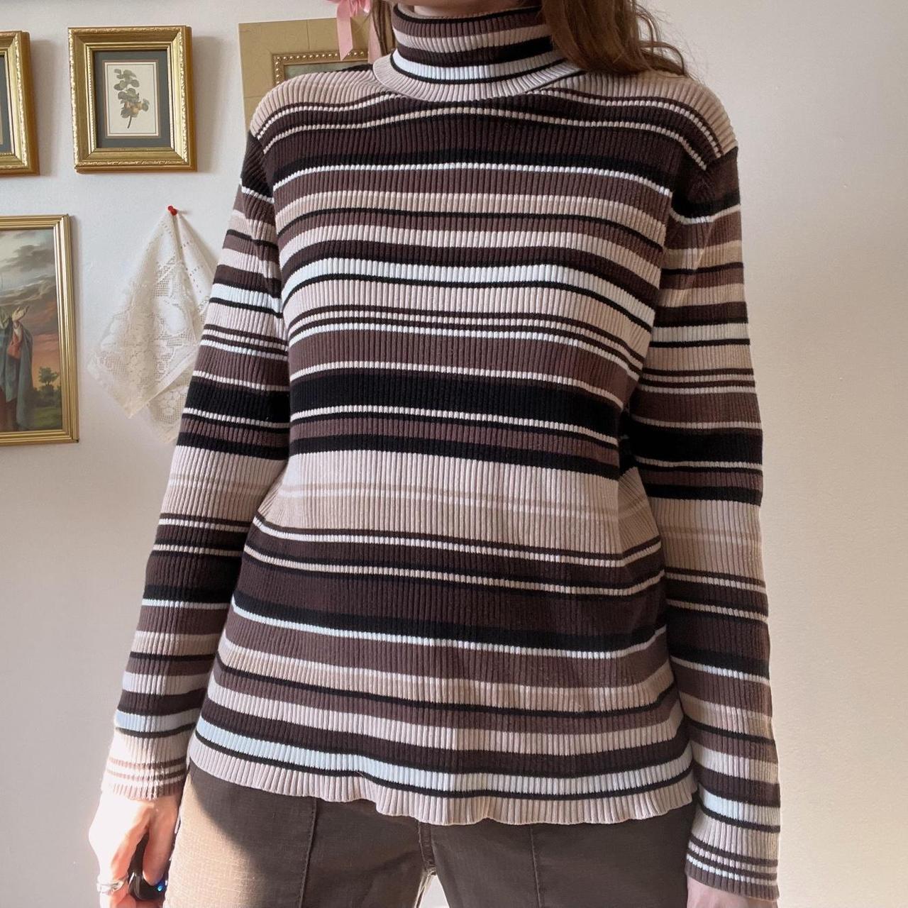 Mocha stripe sweater (L)