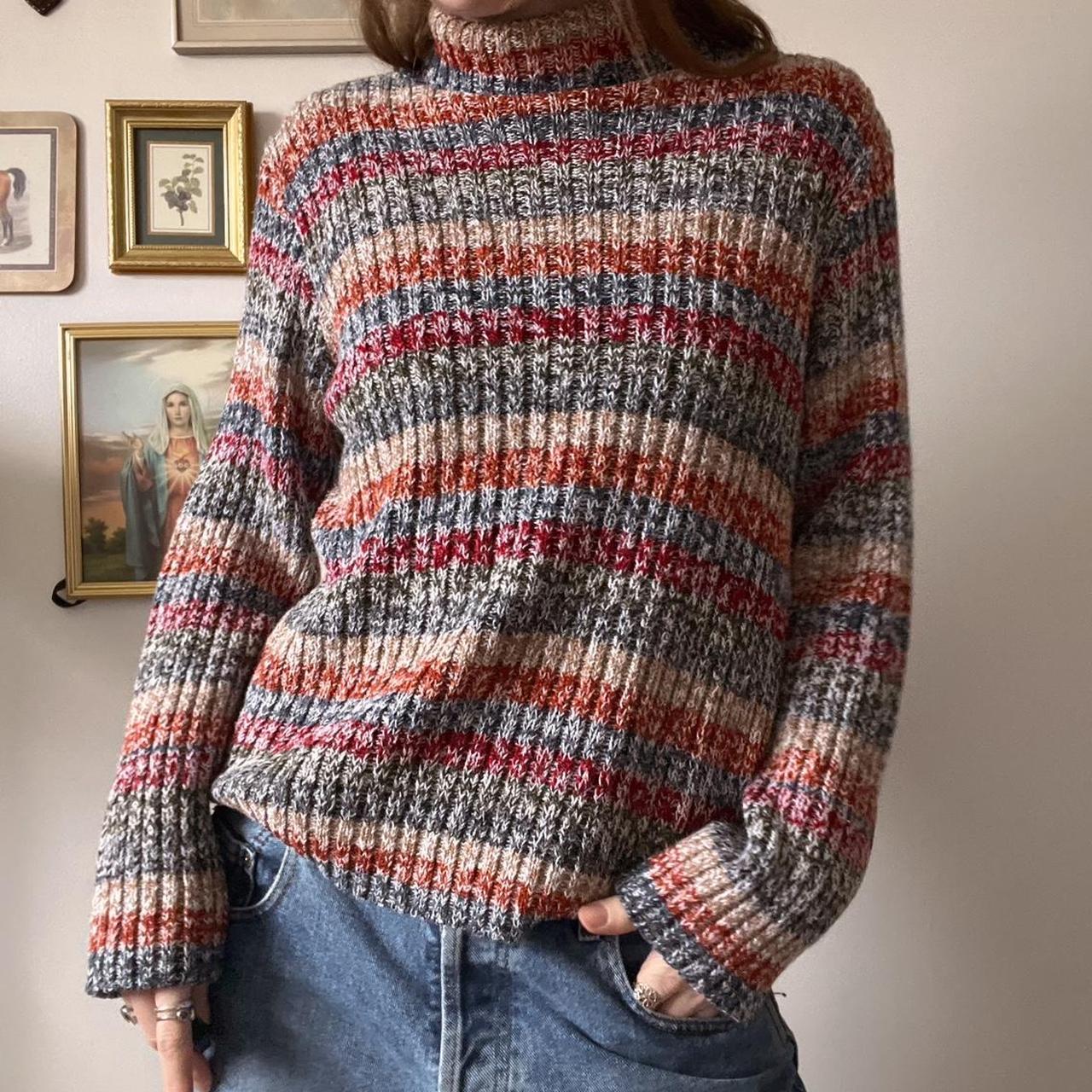 Rainbow knit sweater (M)