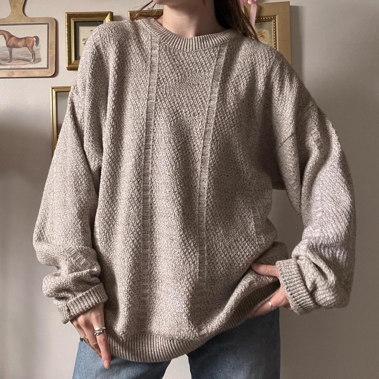 Oversized mist grey knit (L)