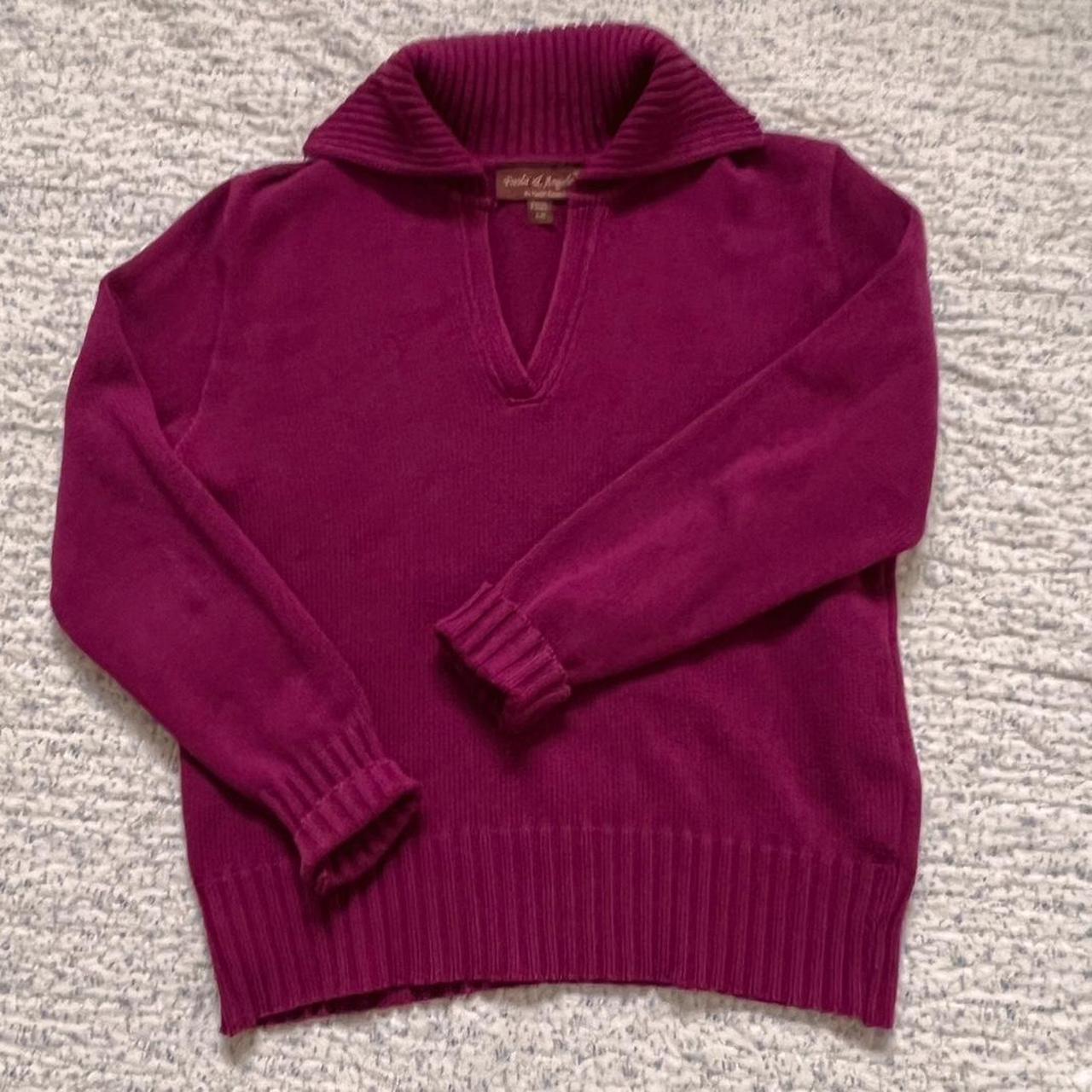 Burgundy knit sweater (M/L)