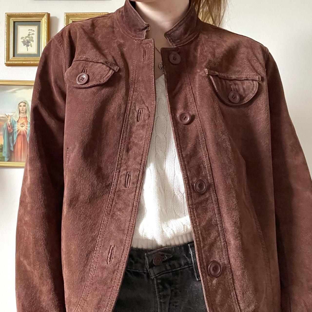 Brown leather jacket (XL)