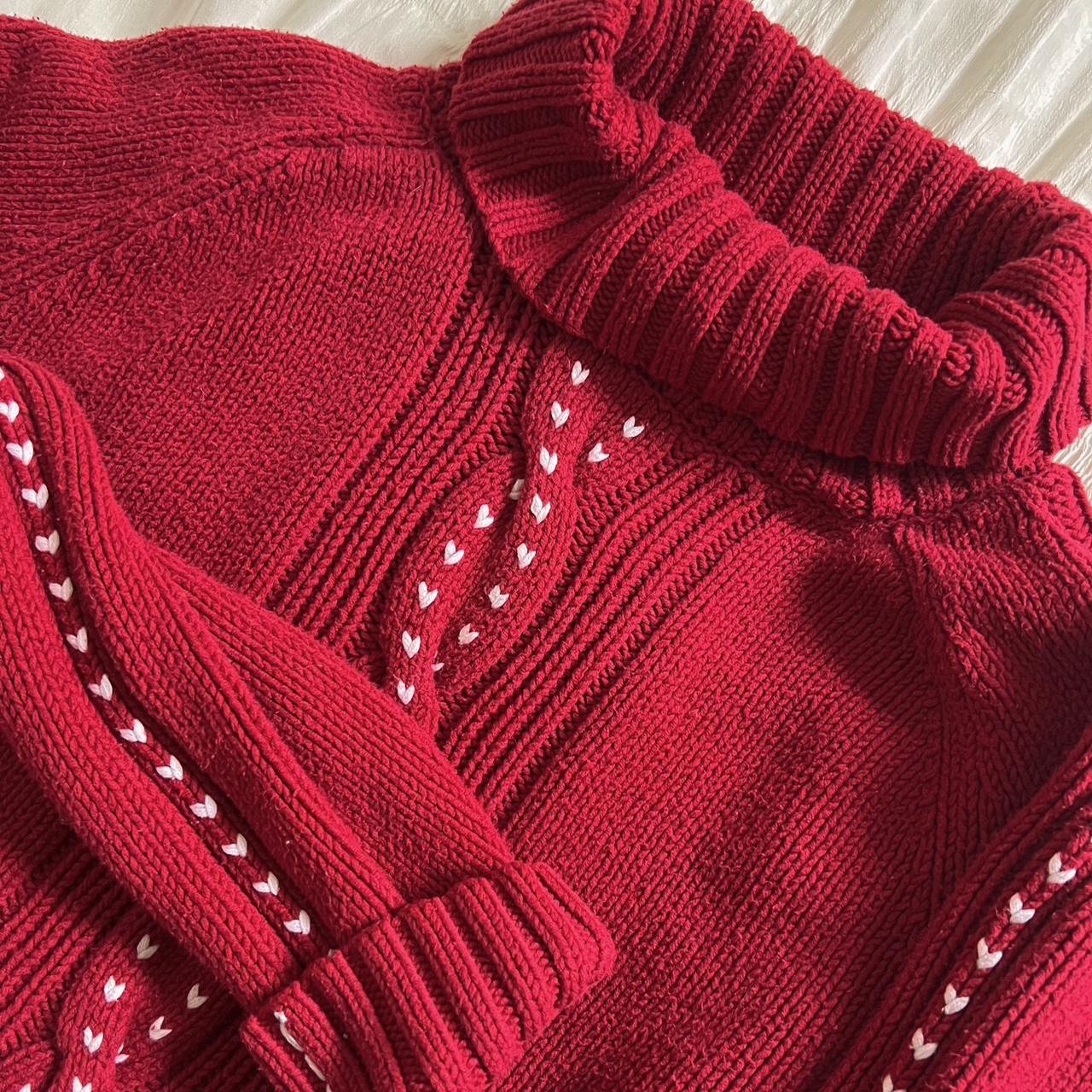 Red love hearts sweater (XL)