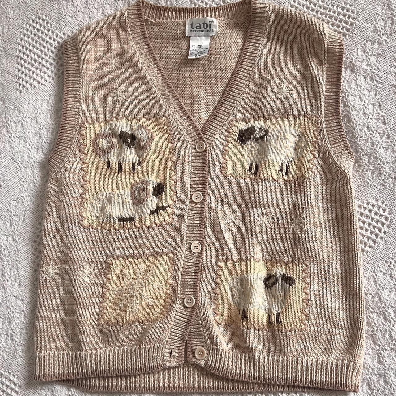 Cozy sheep knit vest (M)