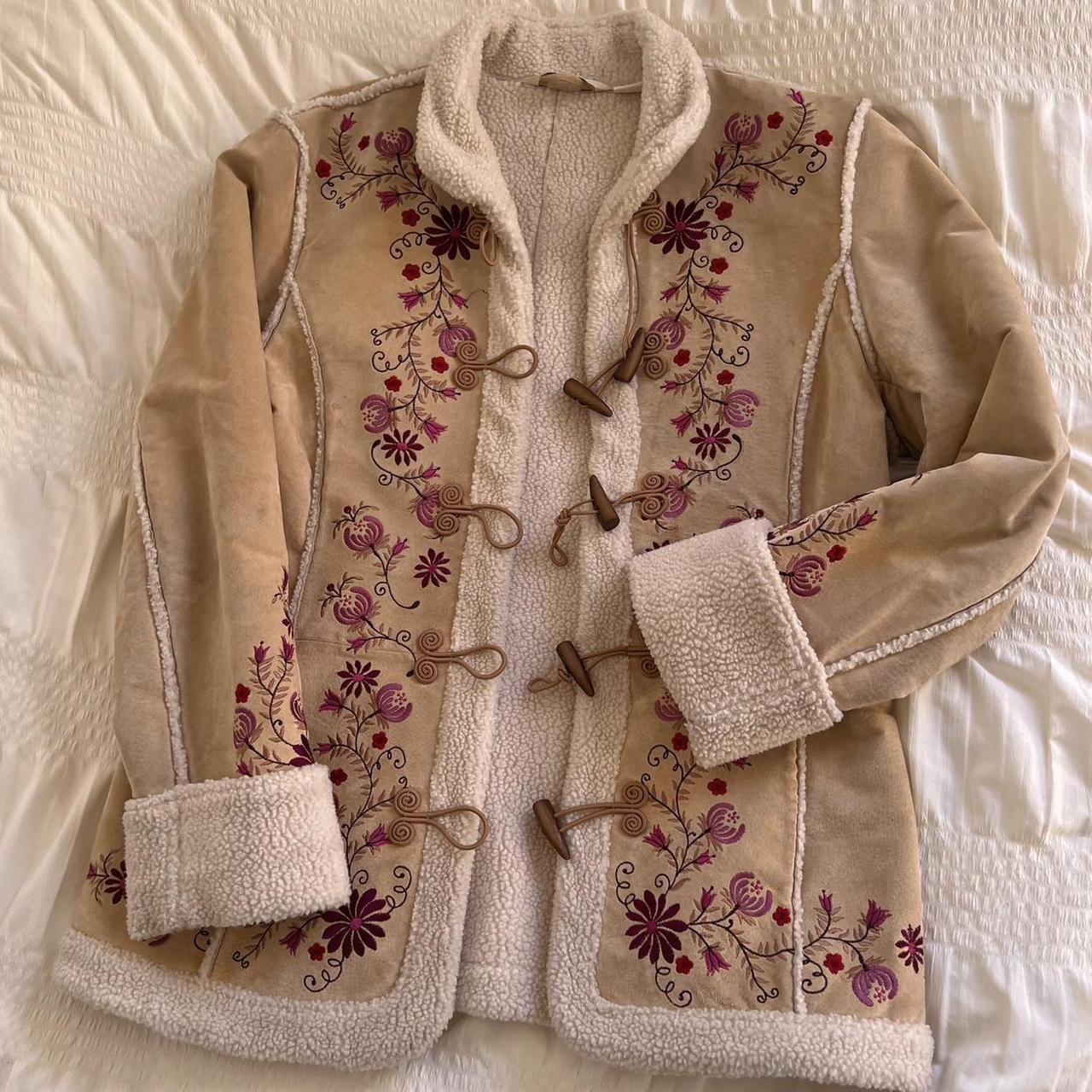 Leather cottage floral jacket (S/M)