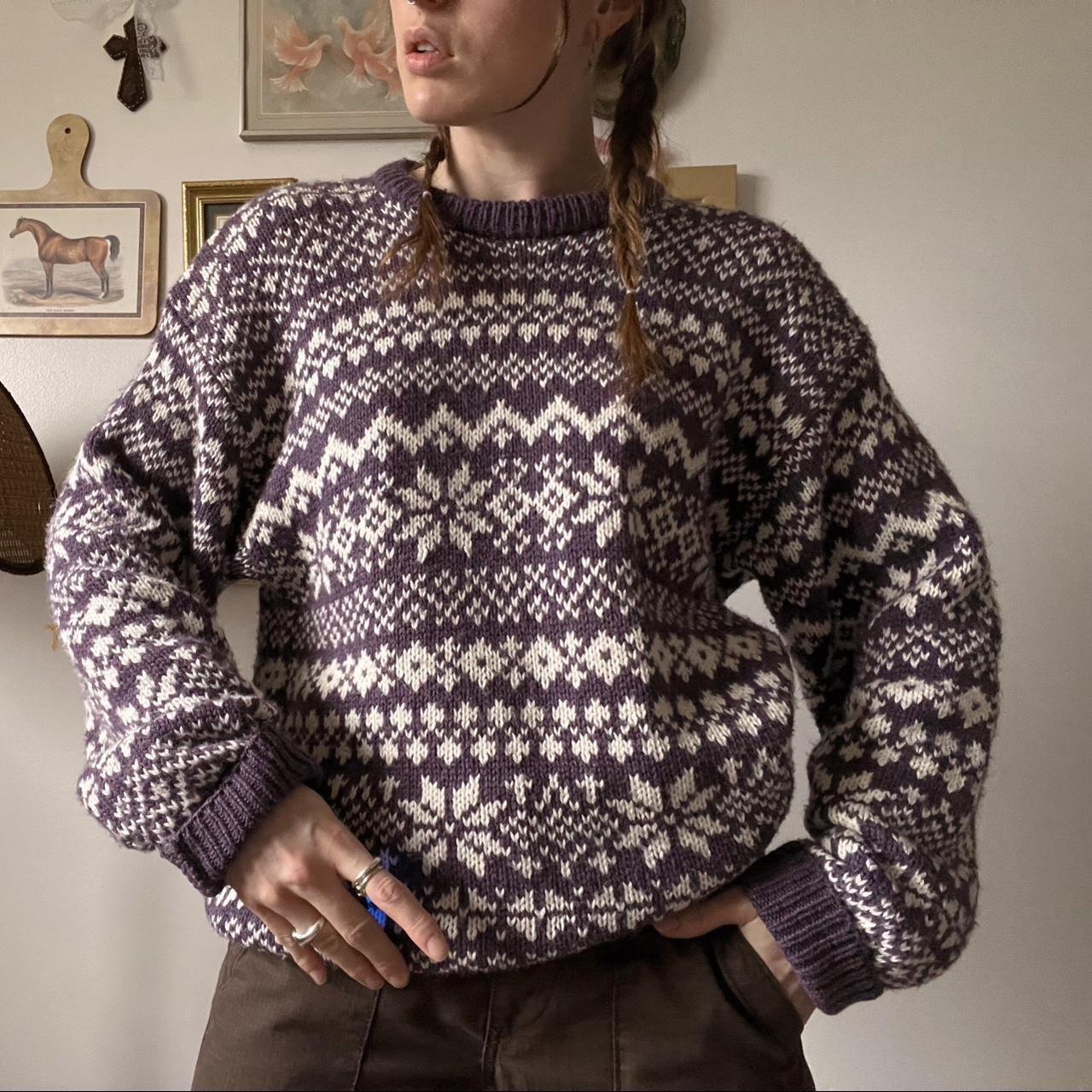 Vintage lavender wool sweater (M)