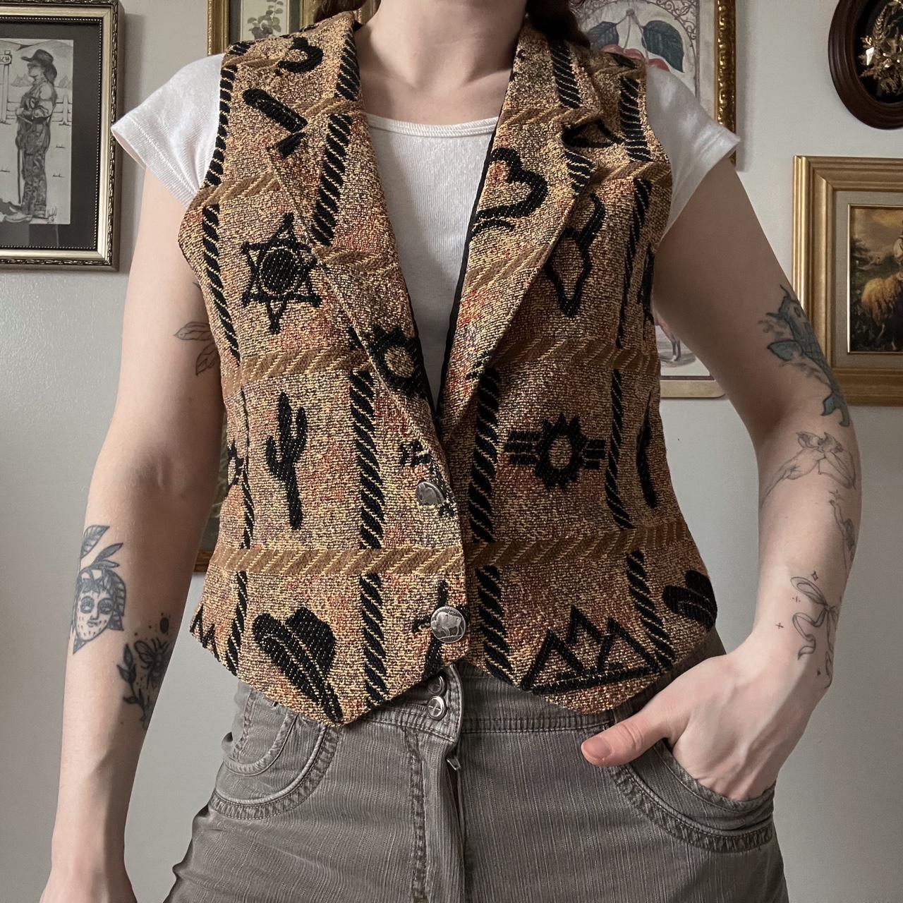 Western tapestry vest (M)