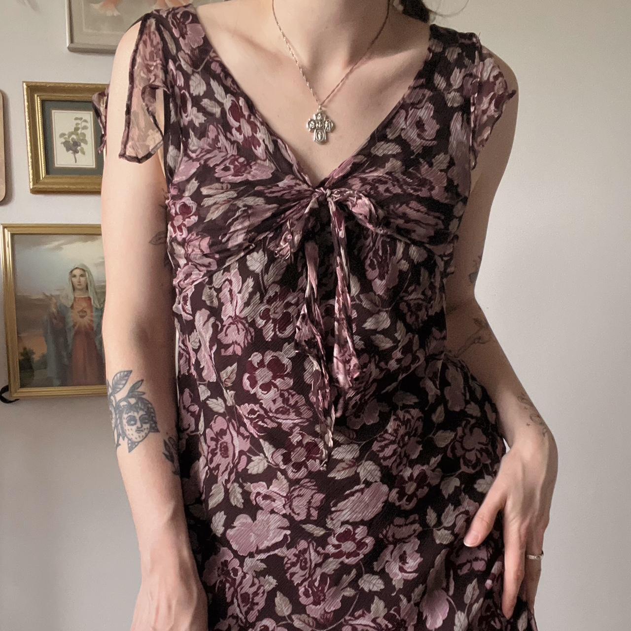 Whimsigoth floral maxi dress (M)