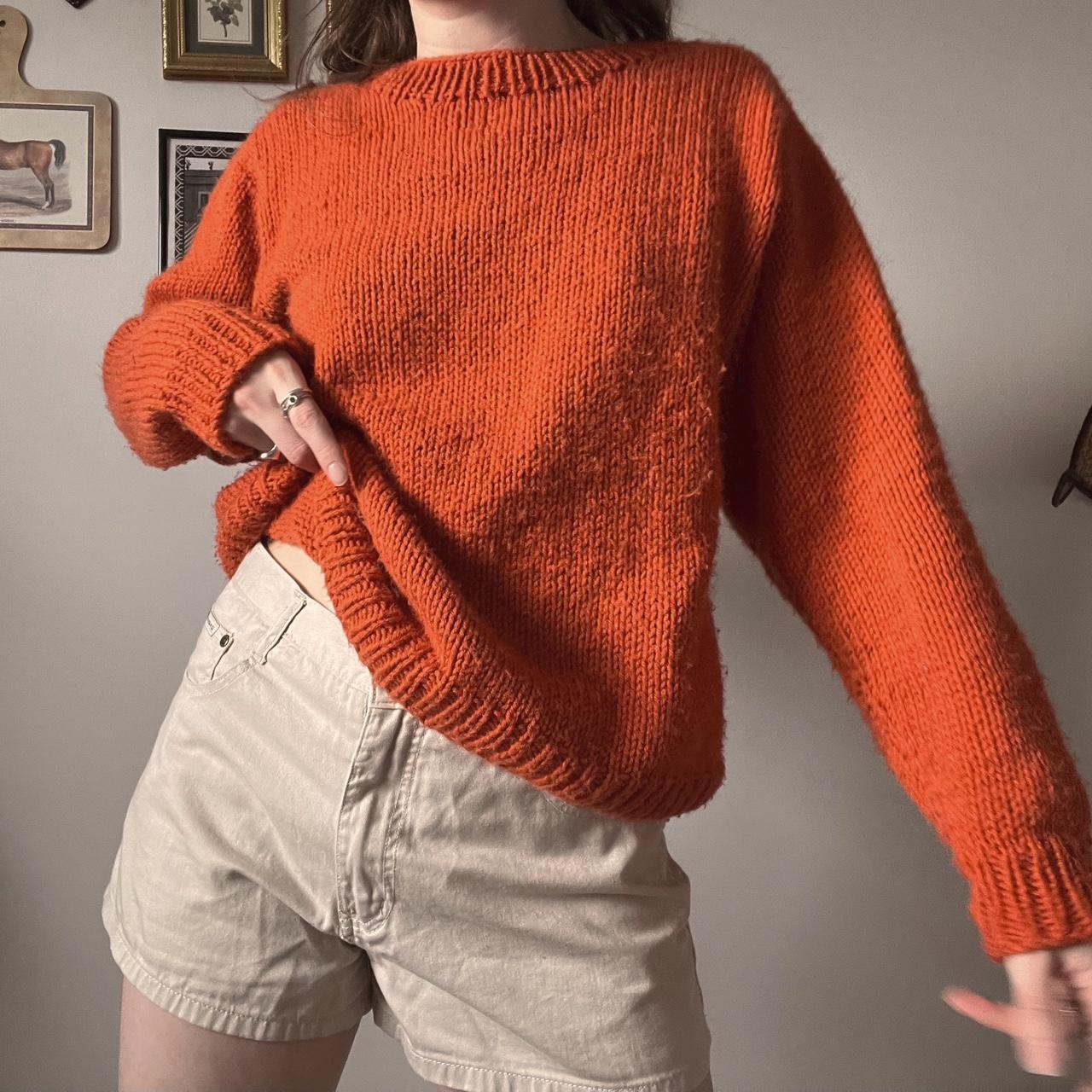 Tangerine slouch knit sweater (M)