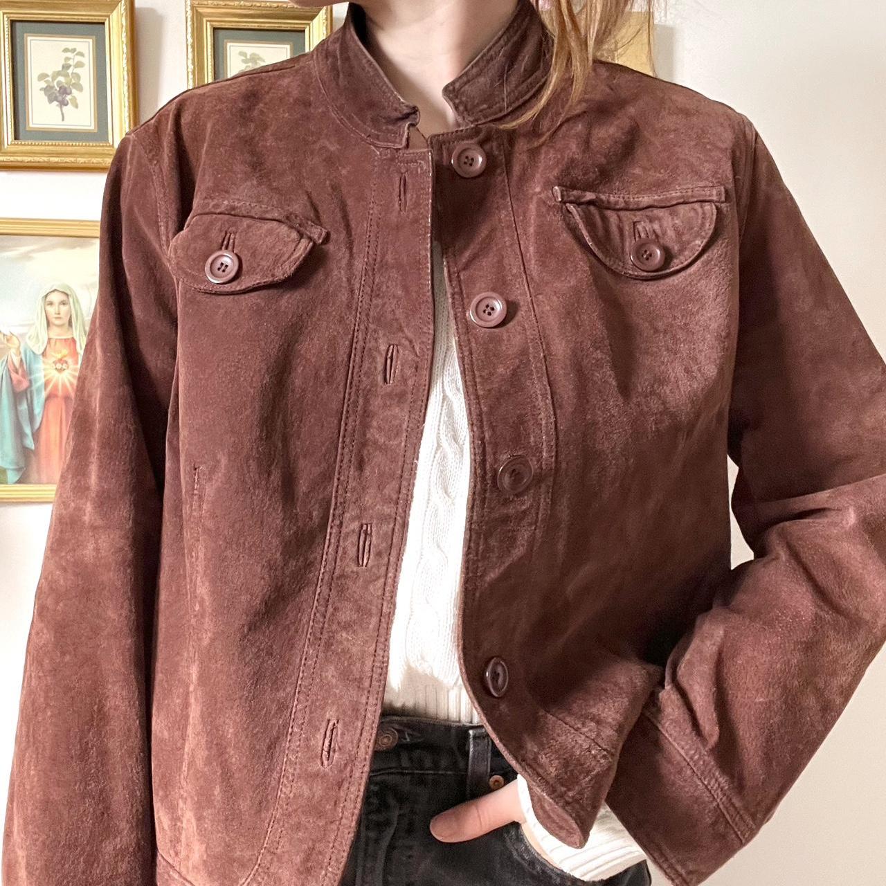 Brown leather jacket (XL)