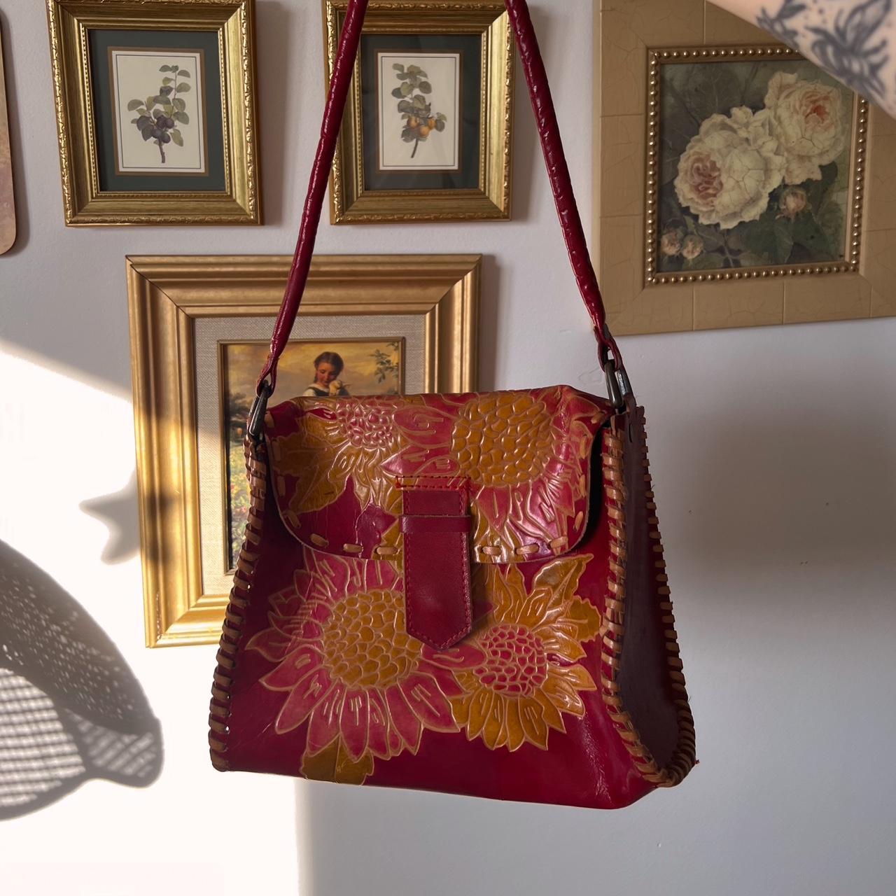 Red sunflower mini bag