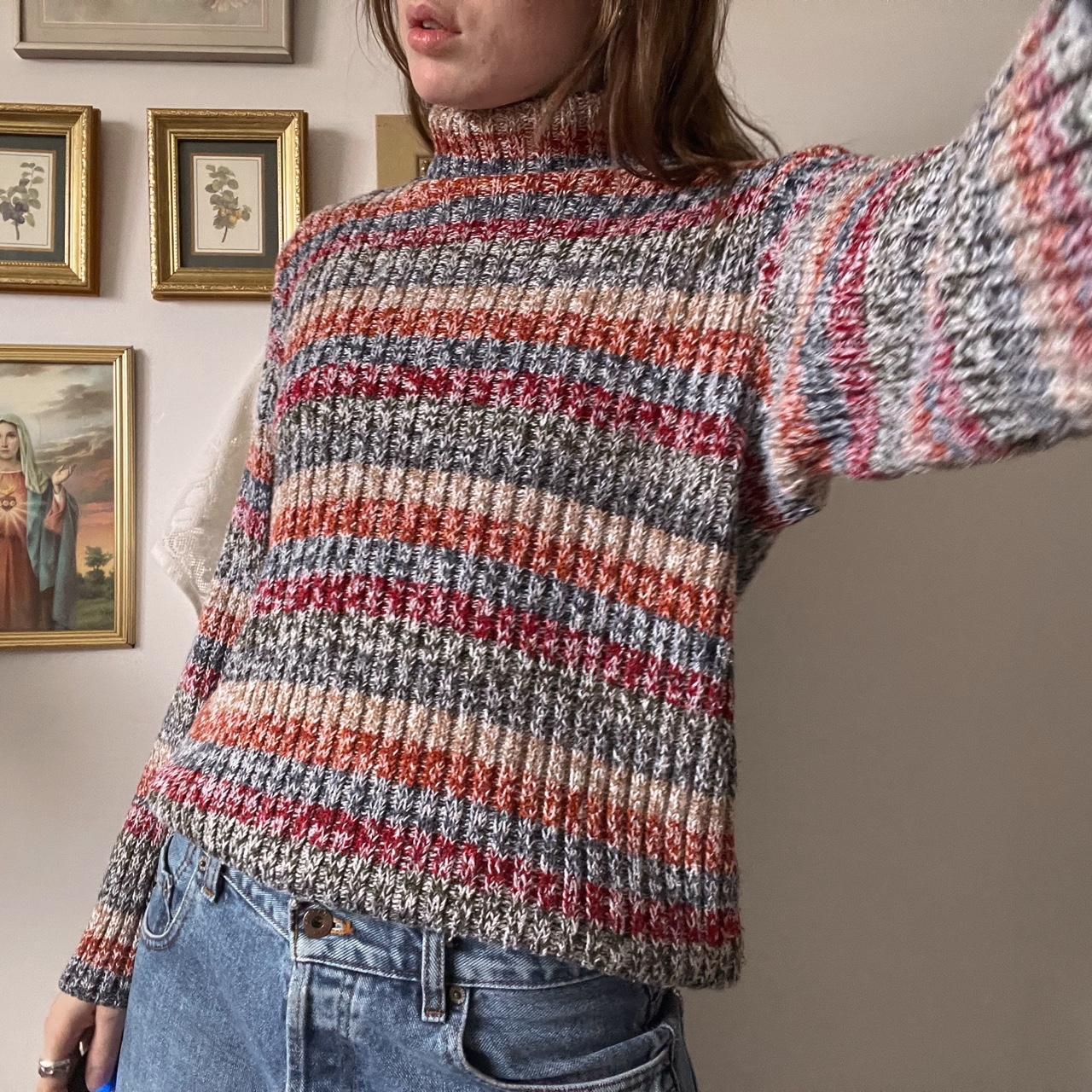 Rainbow knit sweater (M)