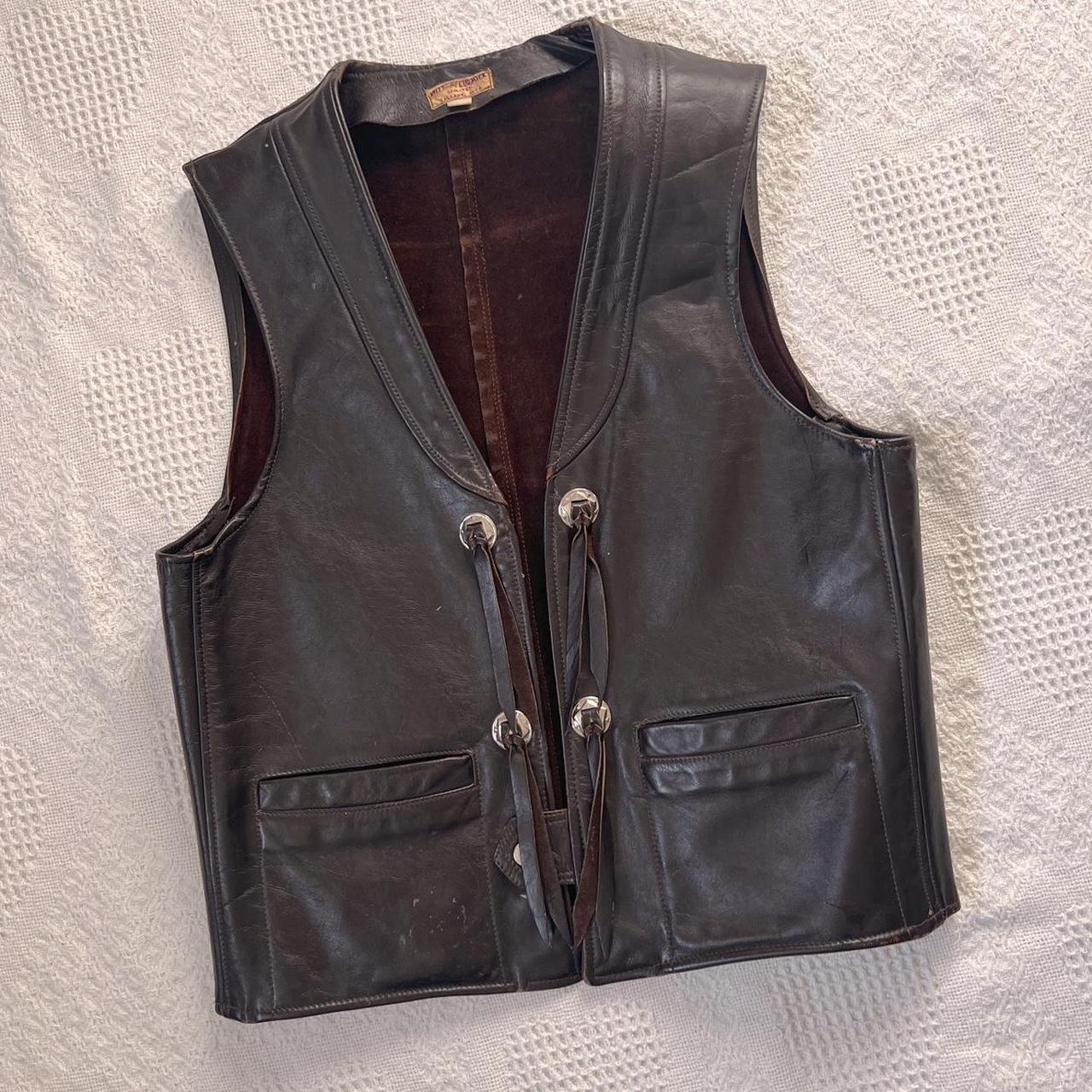 Vintage western leather vest (M)