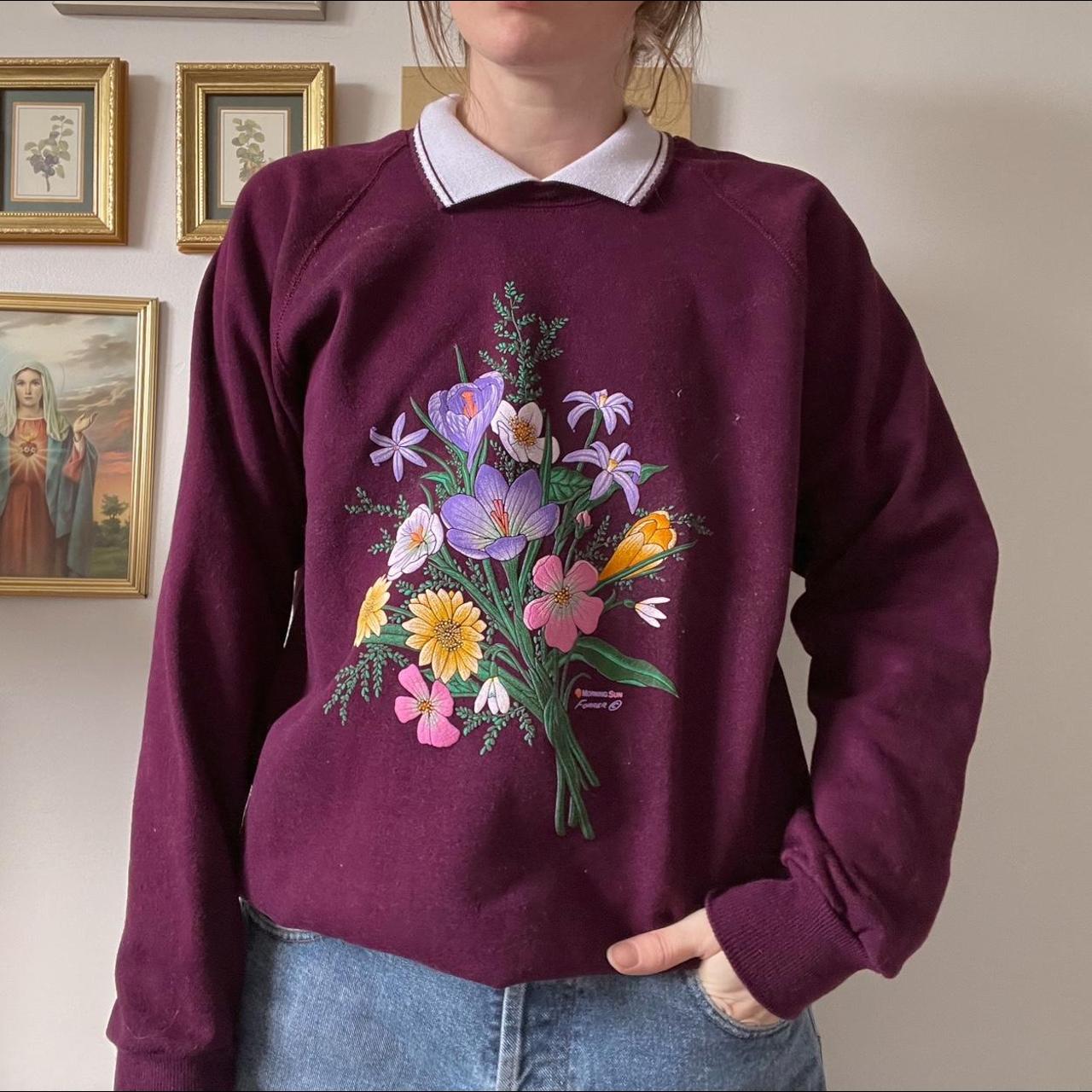 Grandmacore bouquet sweater (L)