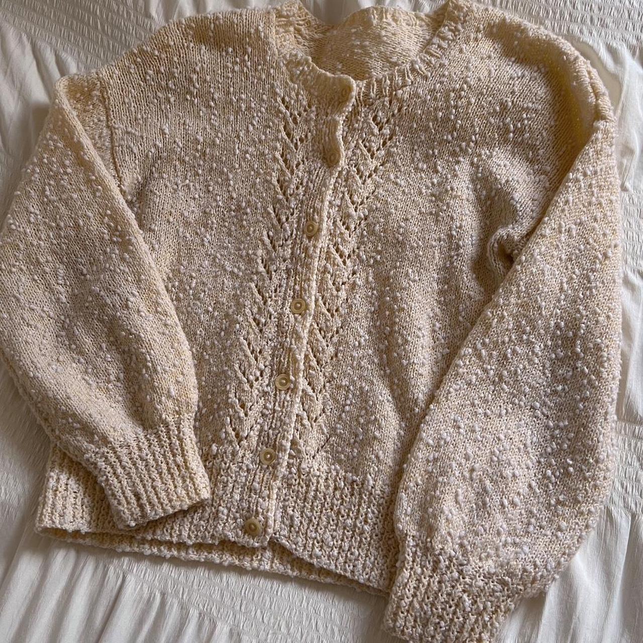 Buttercream vintage knit cardigan (S)