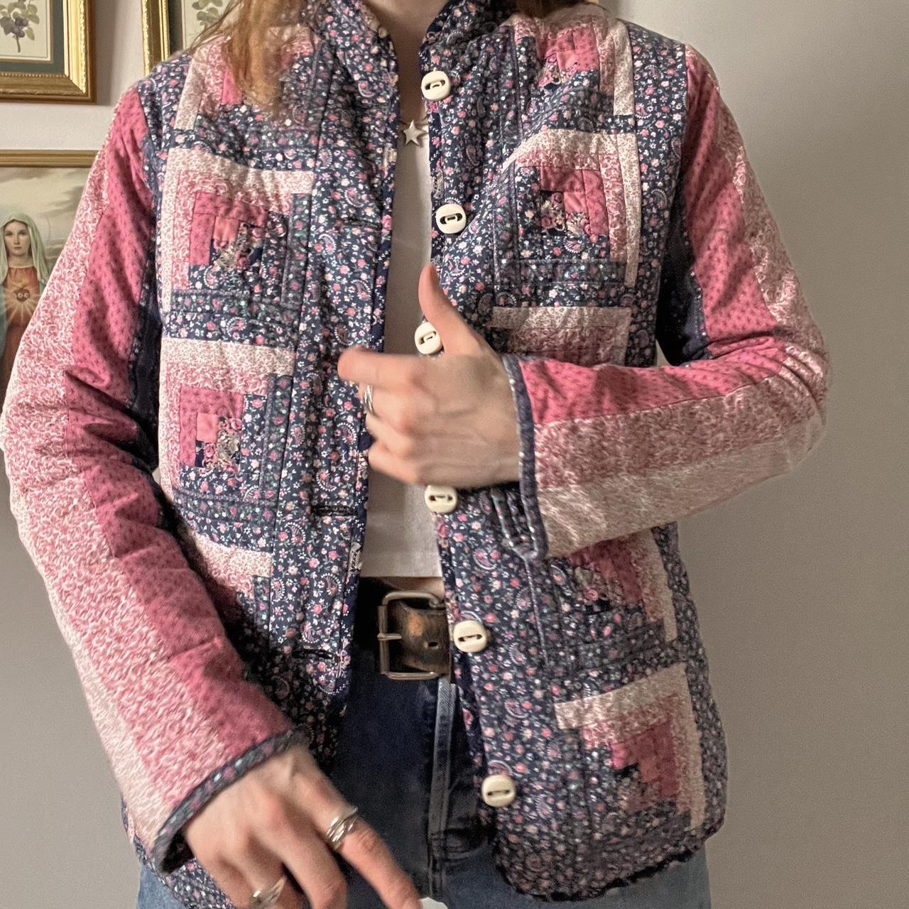 Patchwork quilted jacket (S)