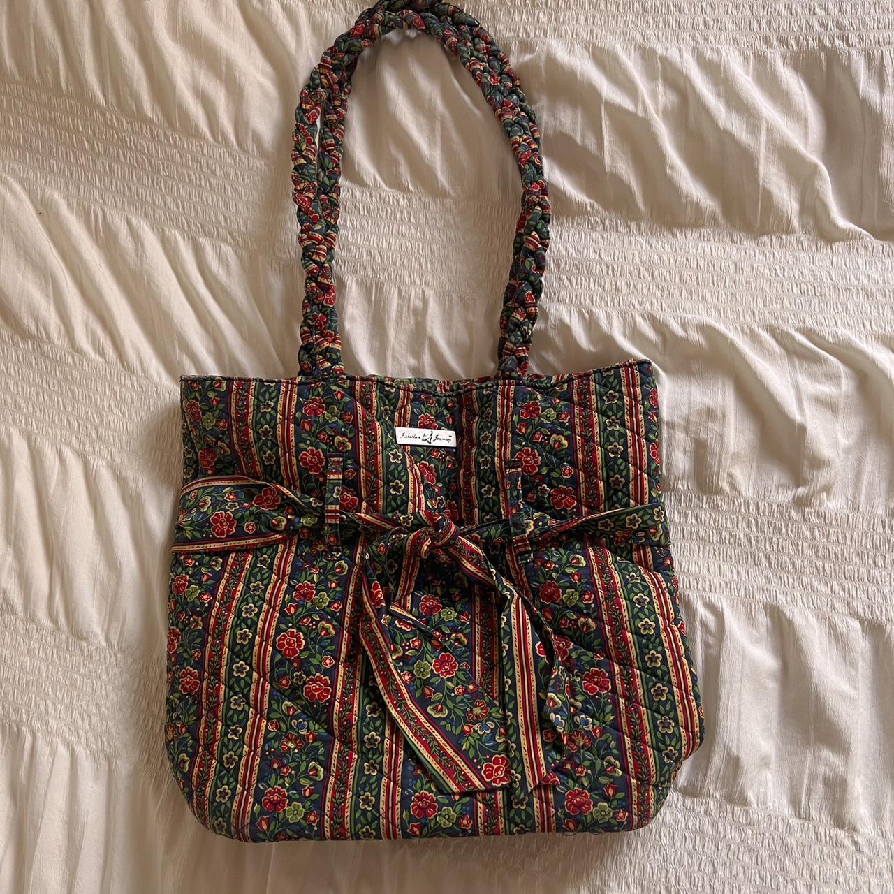 Floral quilted tote bag