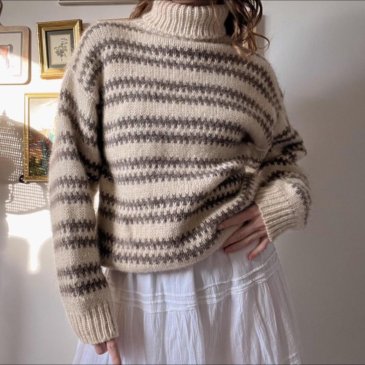 Chunky wool knit sweater (M)