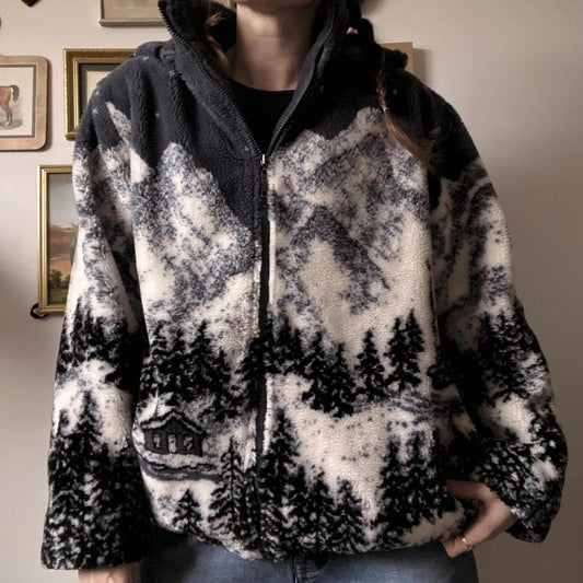 Cozy winter fleece jacket (L)