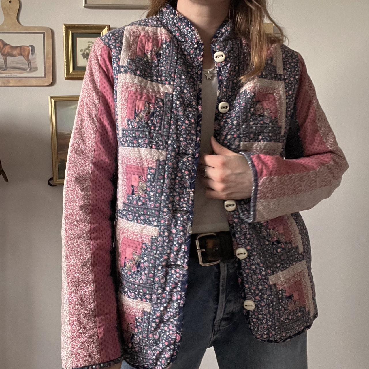 Patchwork quilted jacket (S)