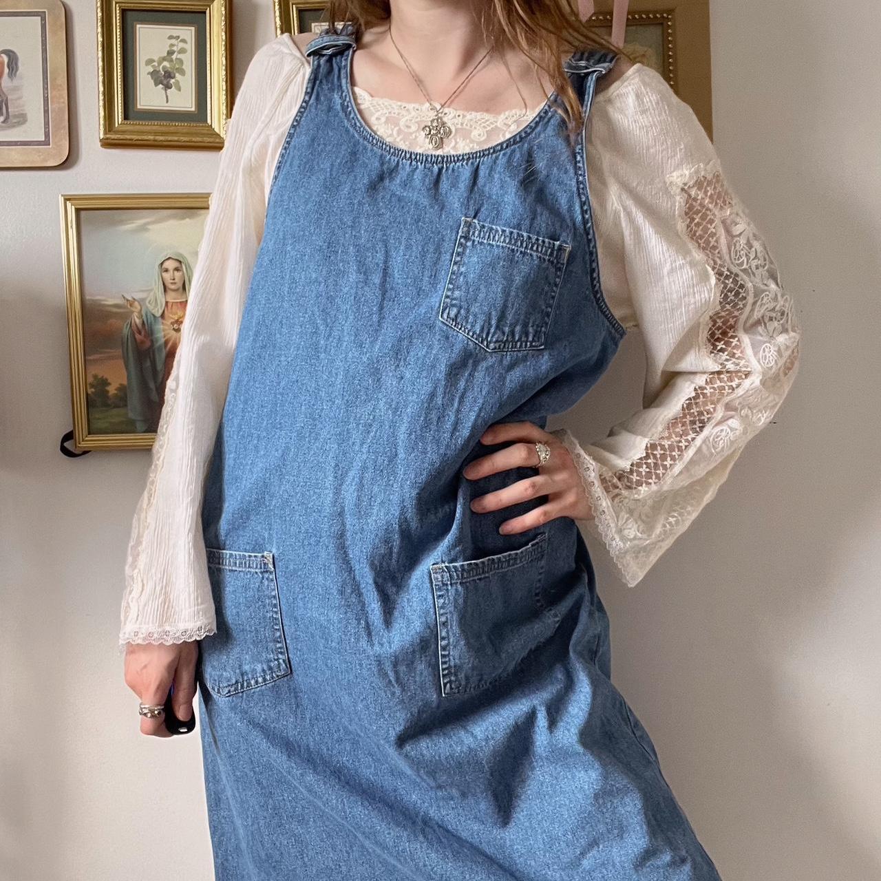 Vintage denim midi dress (M/L)