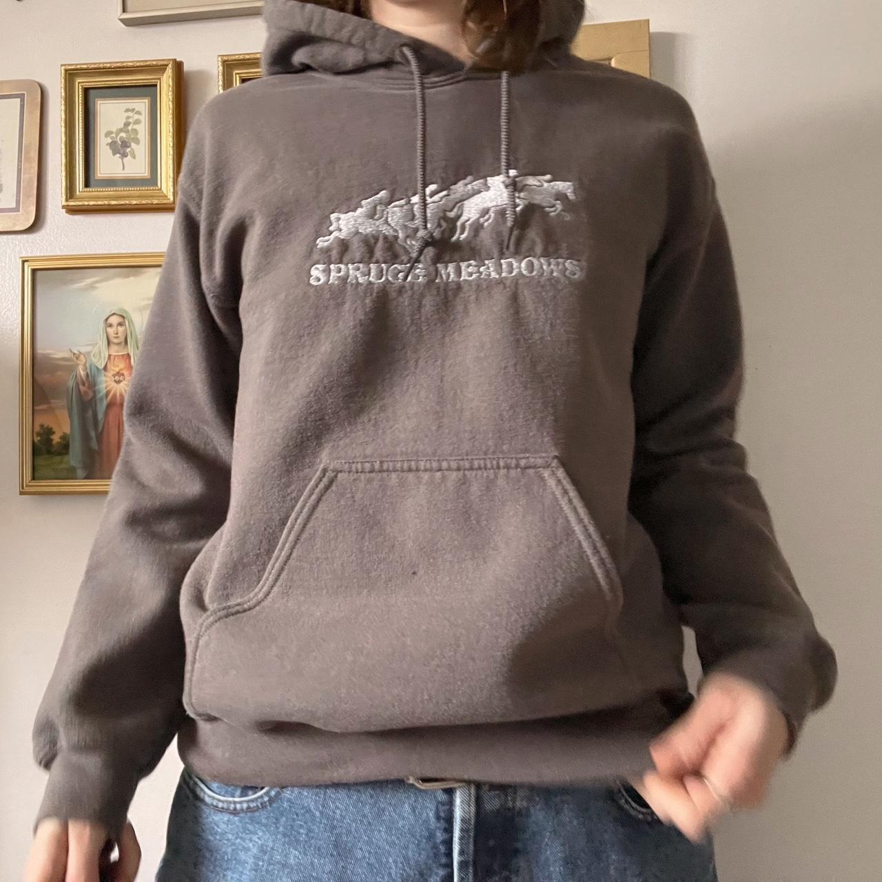 Wild horses embroidered hoodie (S)