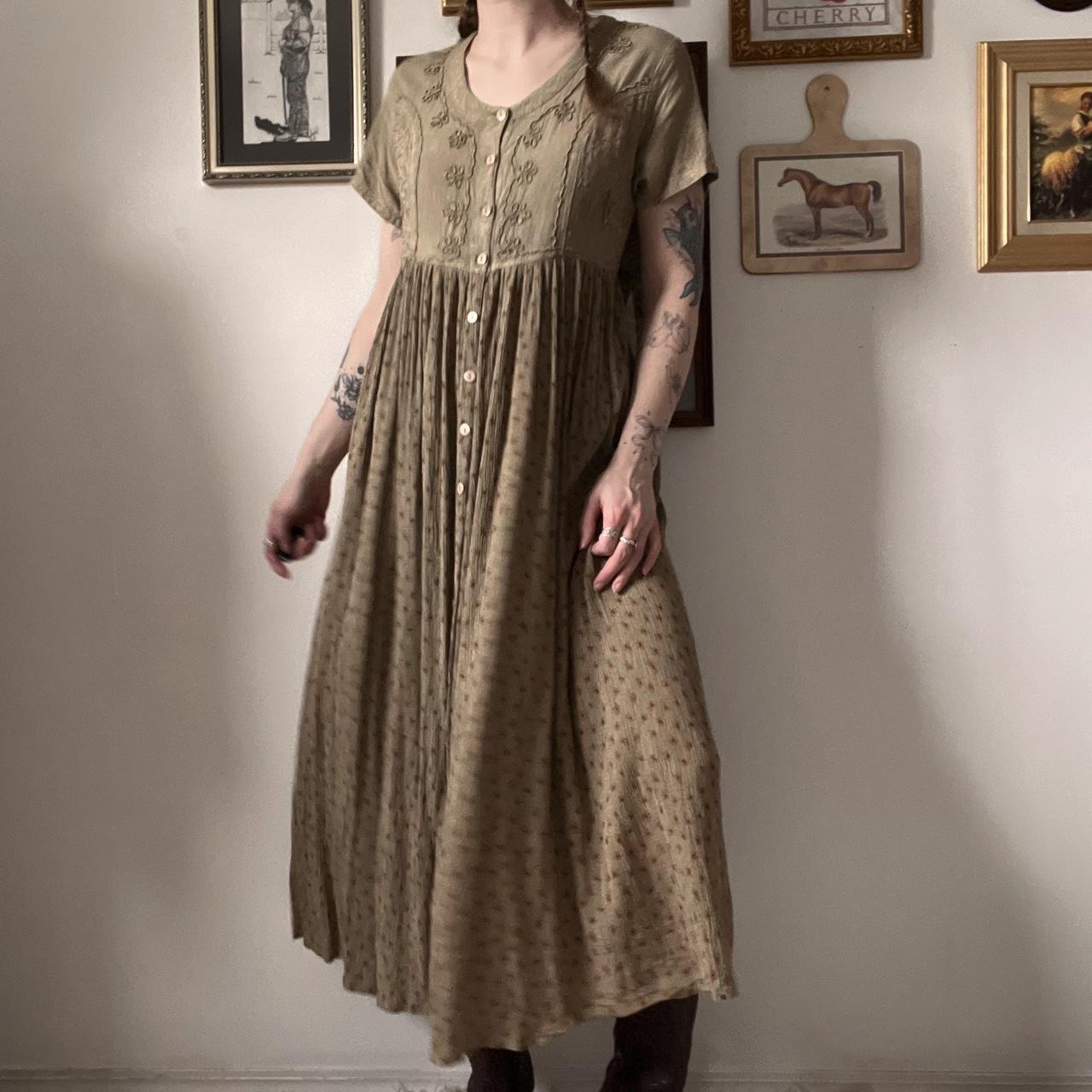 Vintage boho maxi dress (L)