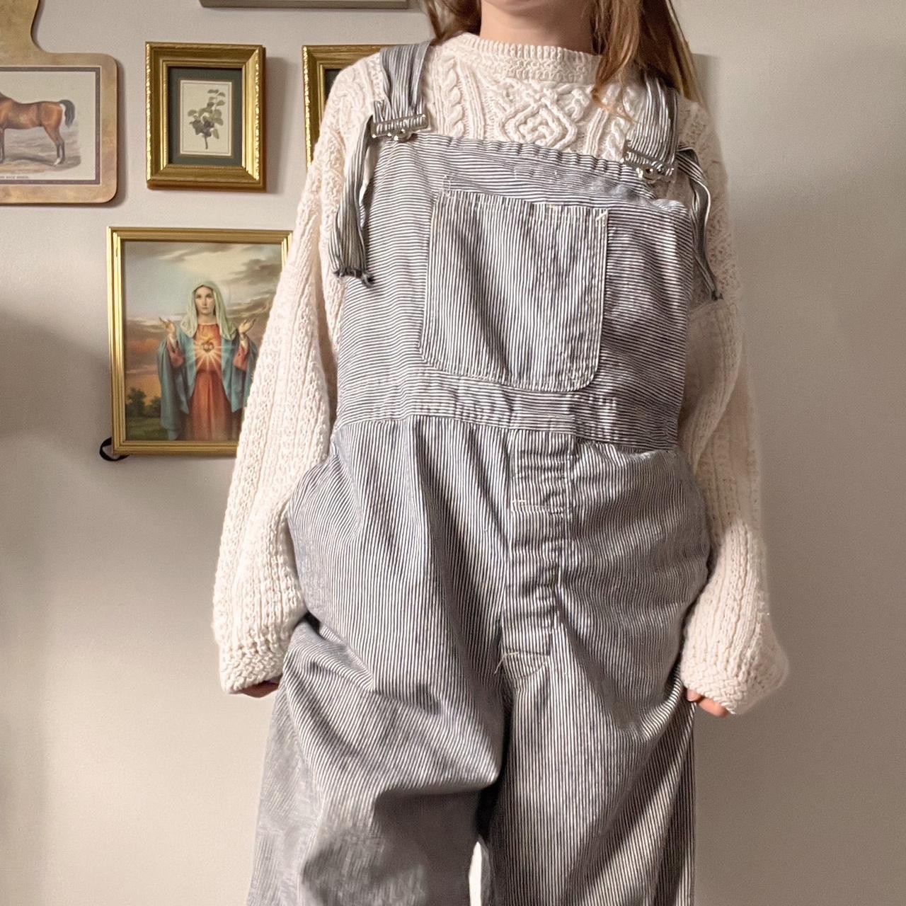 Vintage hickory stripe overalls (XL)