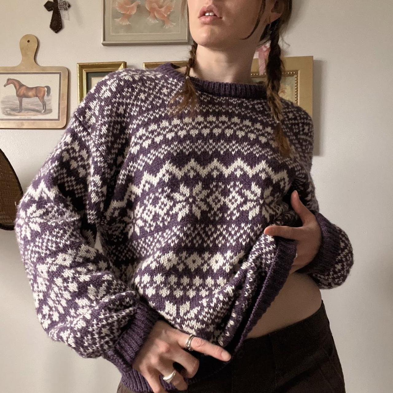 Vintage lavender wool sweater (M)