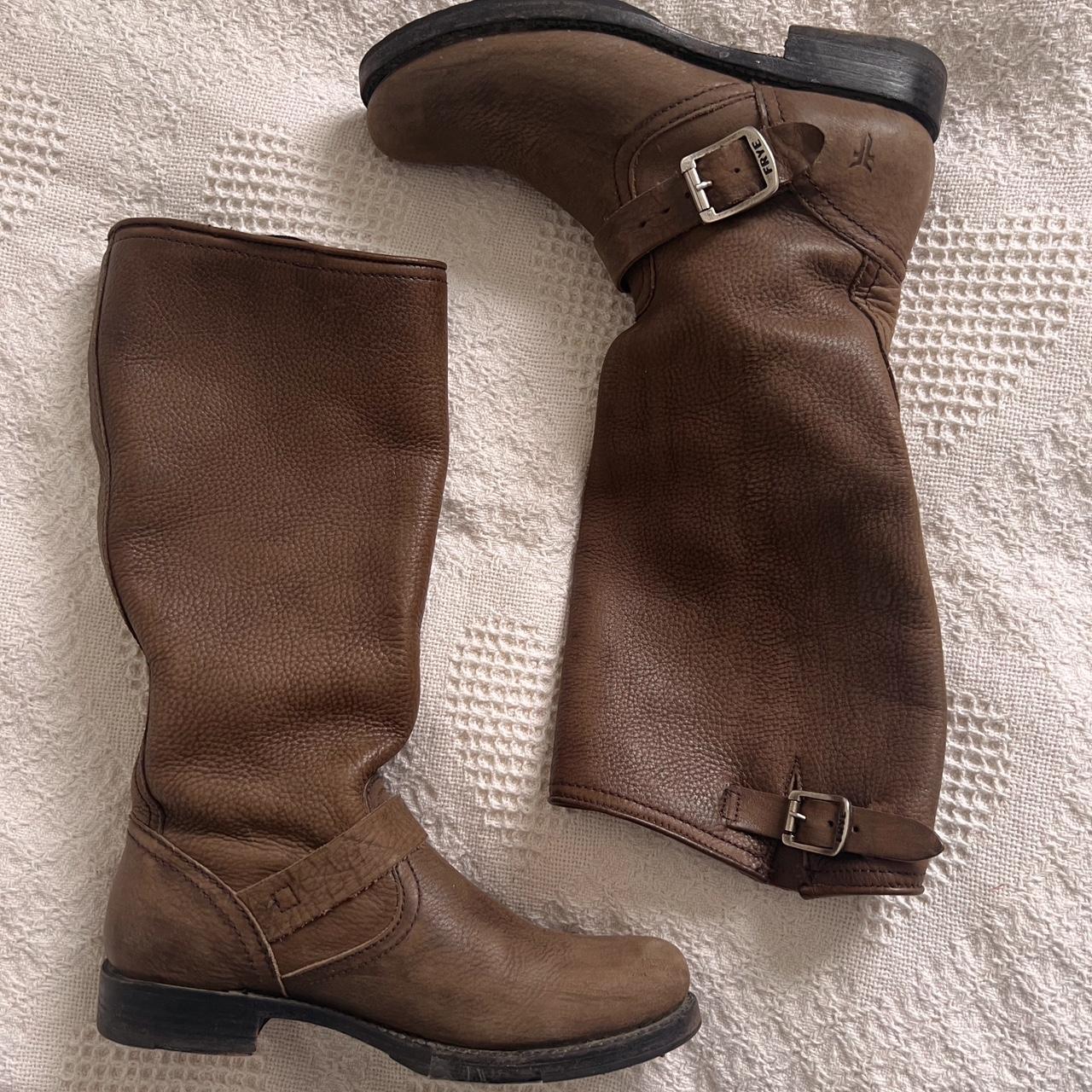 Brown slouch Frye boots (8.5)