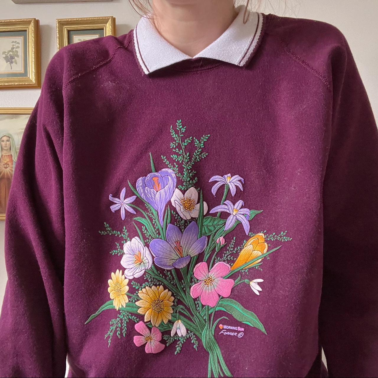 Grandmacore bouquet sweater (L)