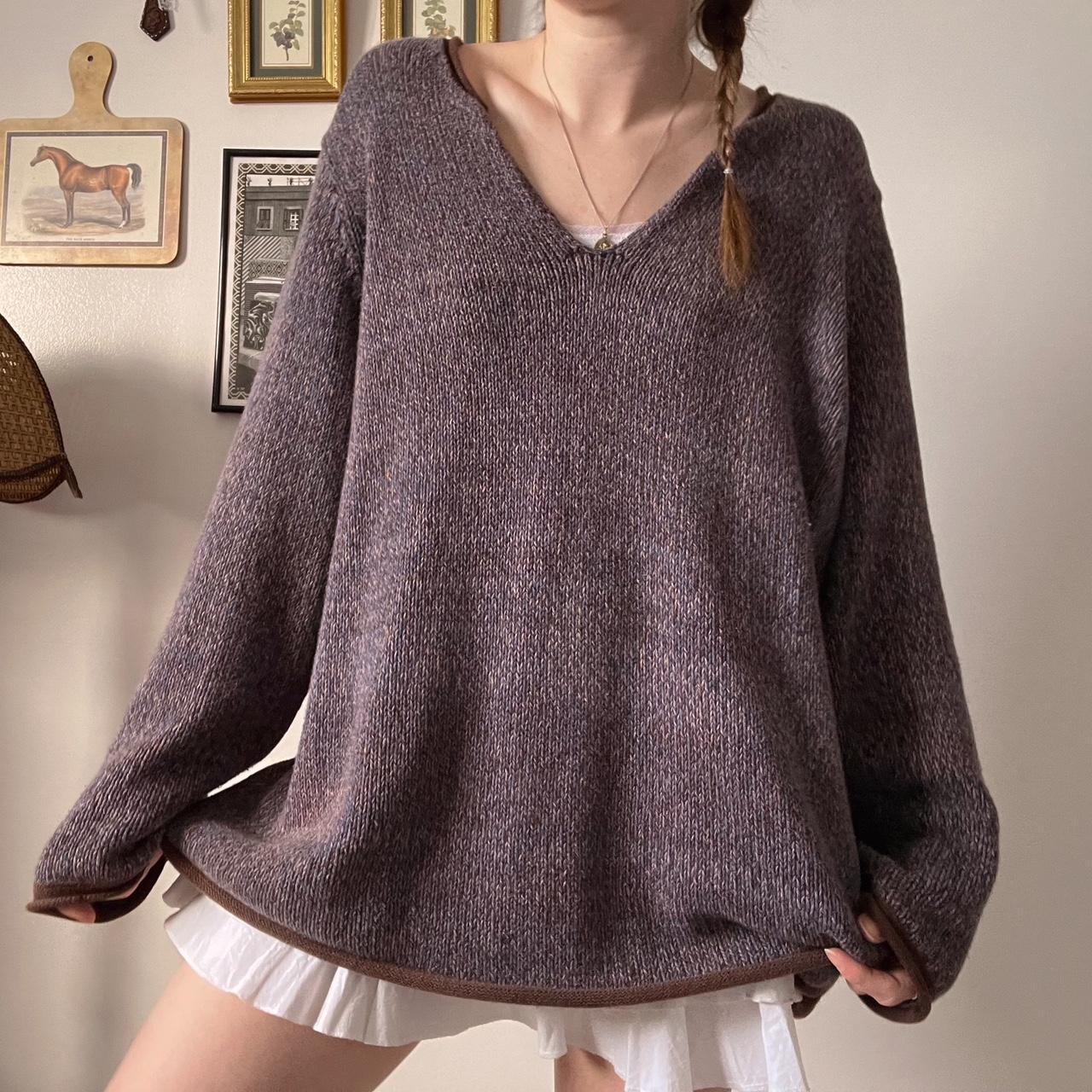 Slouchy earthy blue knit (XL)