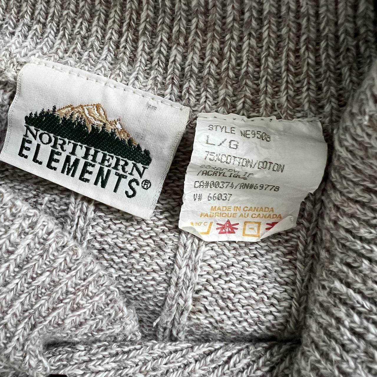 Oatmeal grandpacore knit sweater (L)