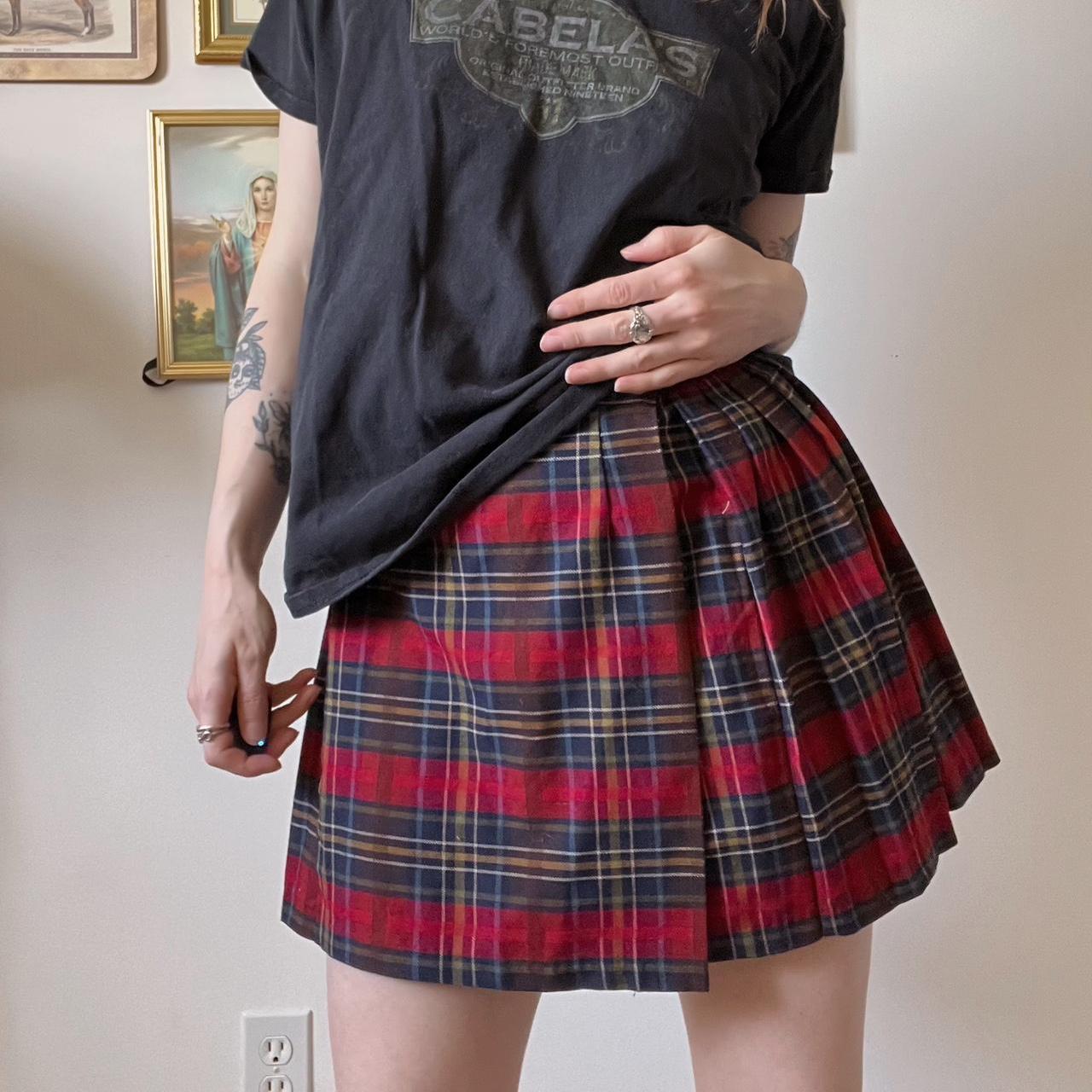 Plaid mini skirt (S)