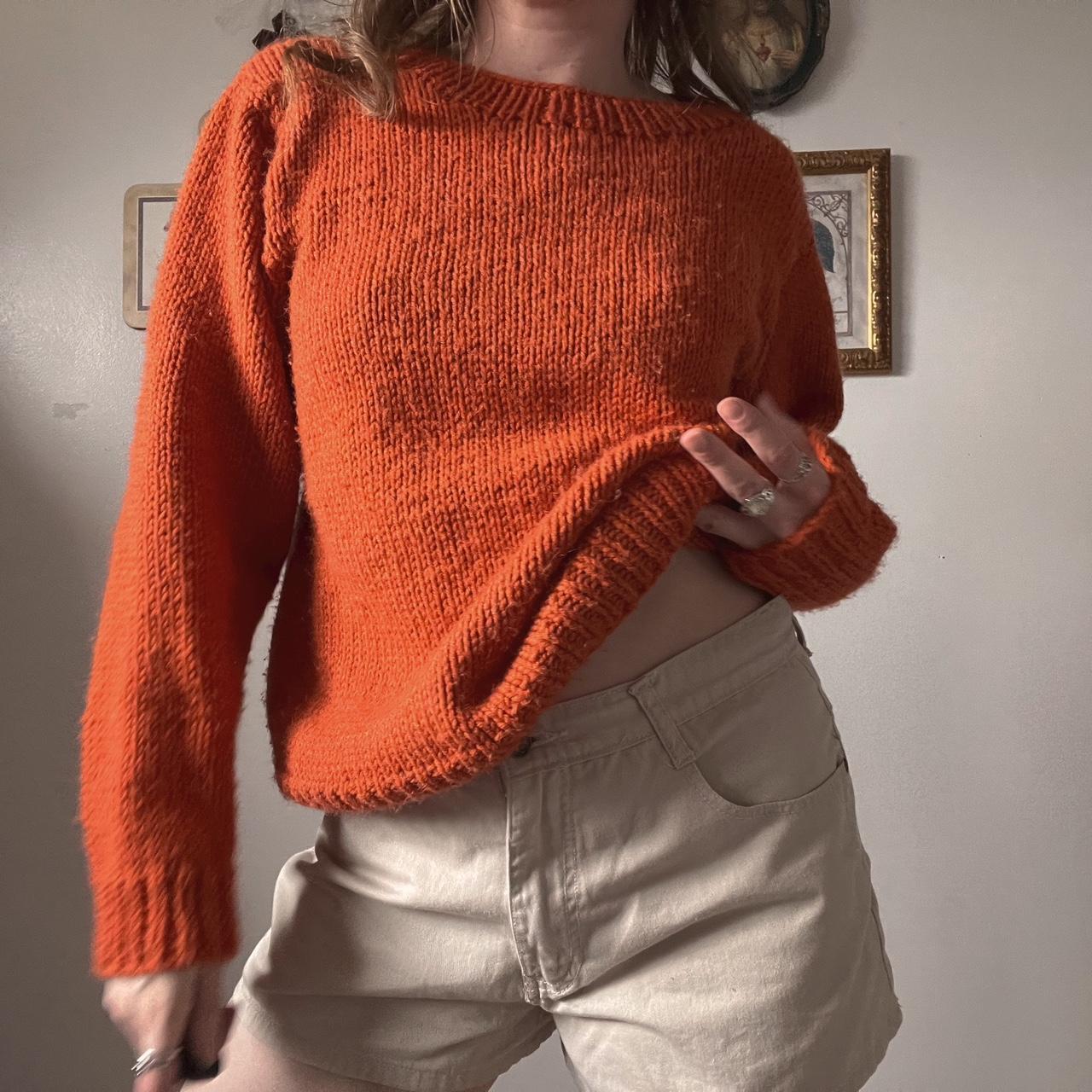 Tangerine slouch knit sweater (M)