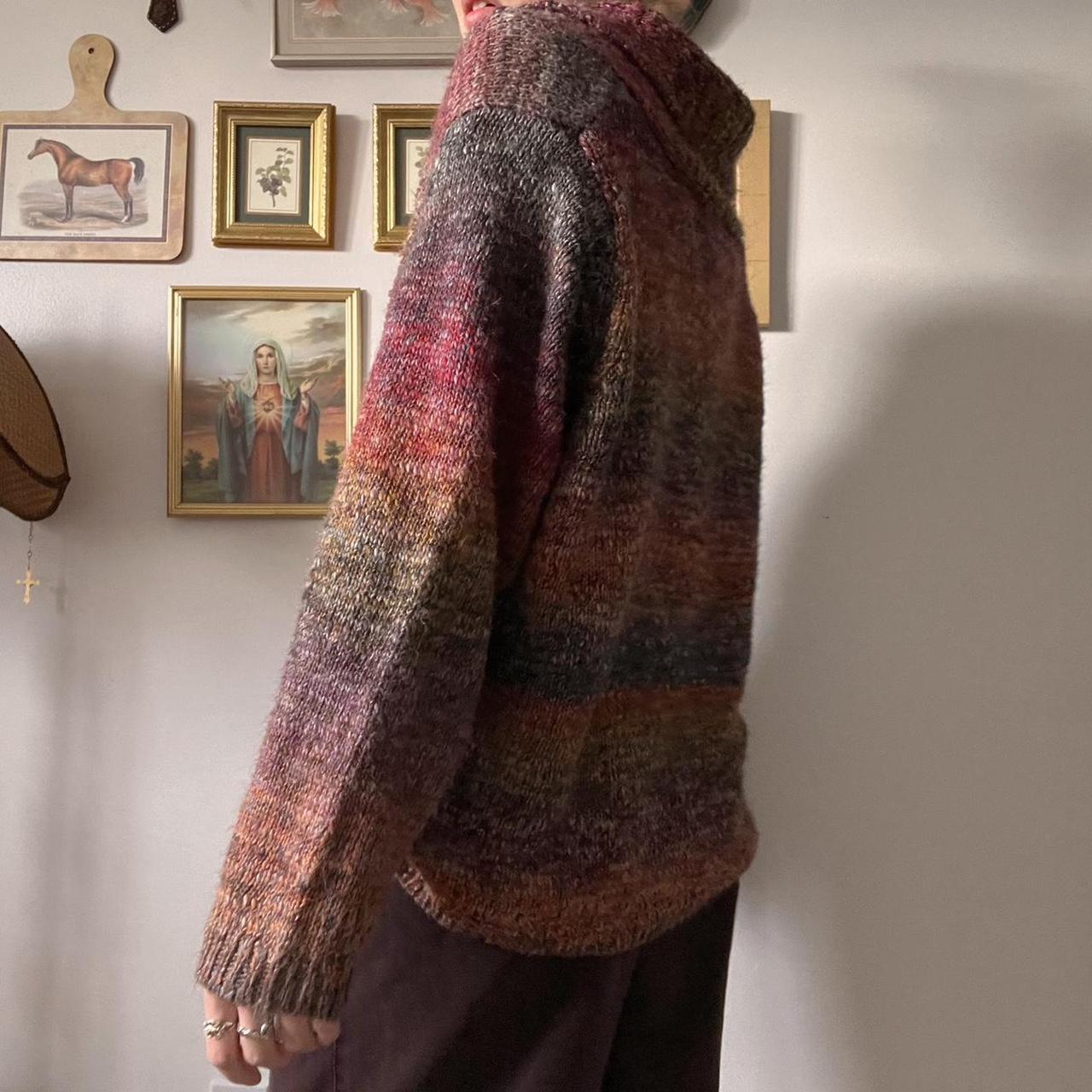 Slouchy rainbow knit cardigan (XL)