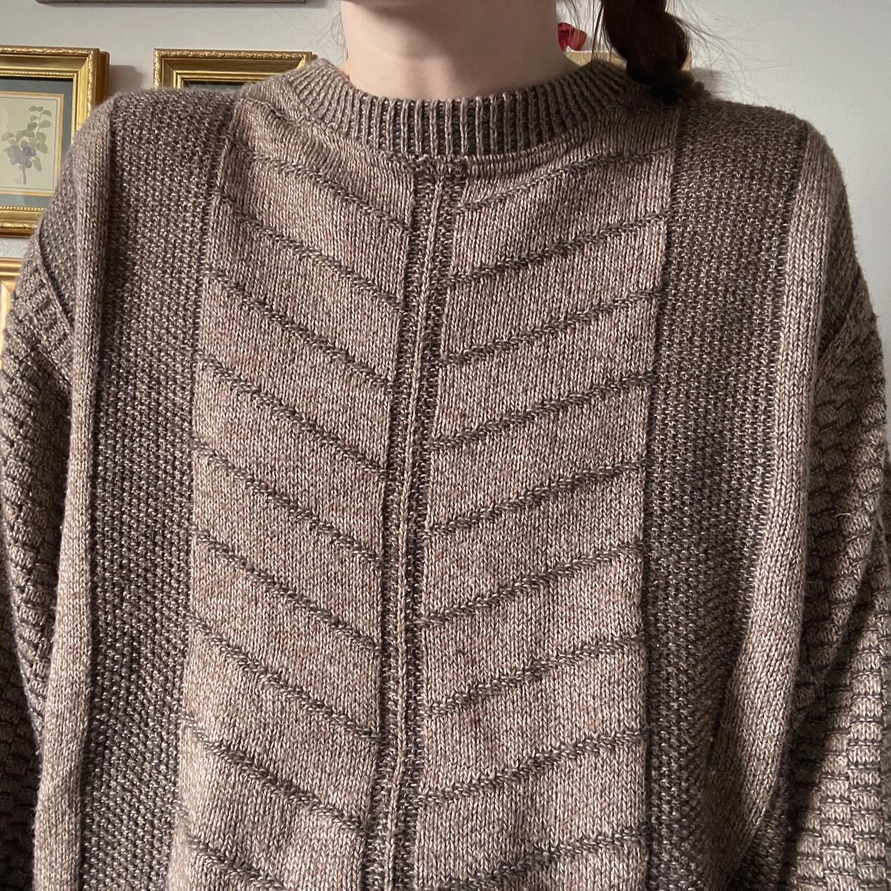 Earthy retro cabin sweater (M)