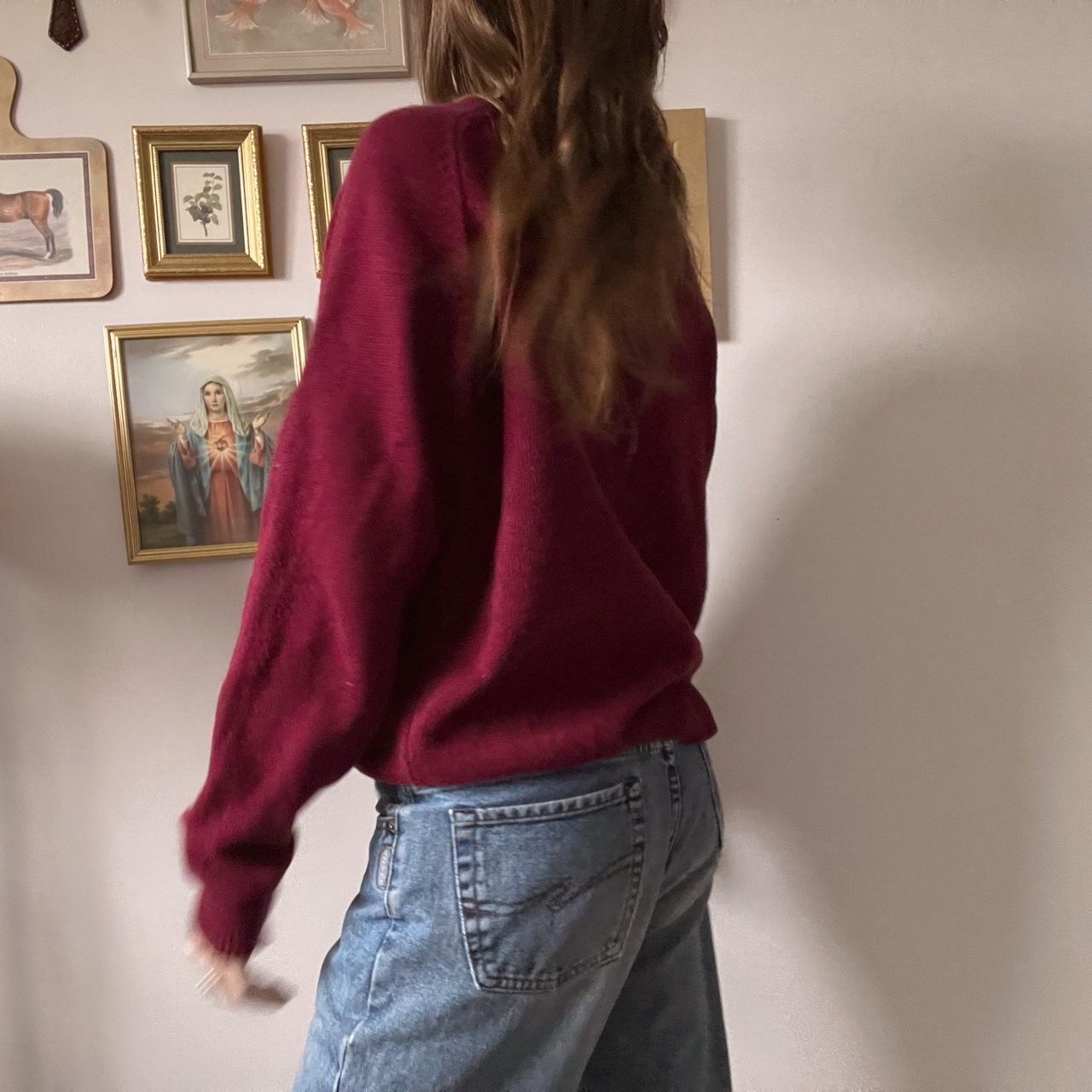 90's burgundy sweater (M)