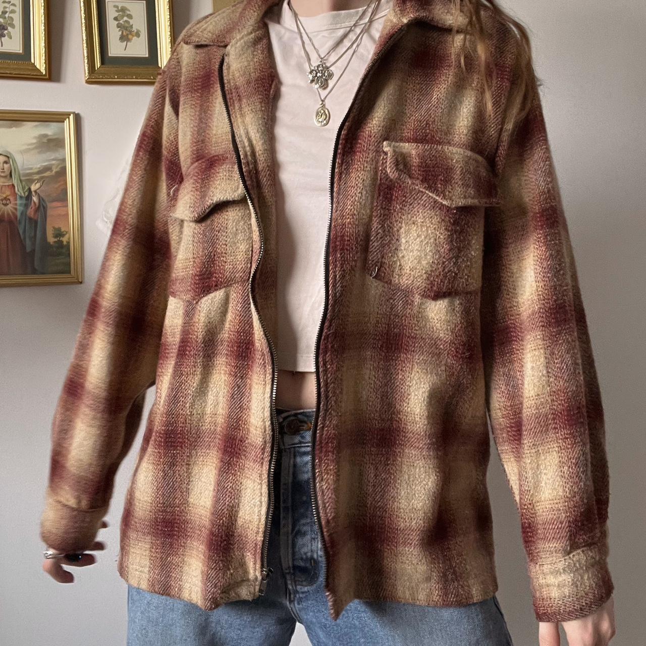 Wool blend flannel jacket (L)